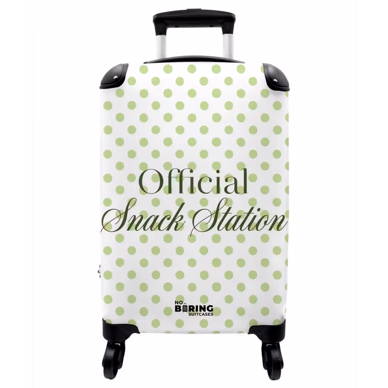 Koffer - Snack Station – Grün – Punkte - Snack Station - Groen - Stippen NBS - Handbagage koffer - Vrouwen middel