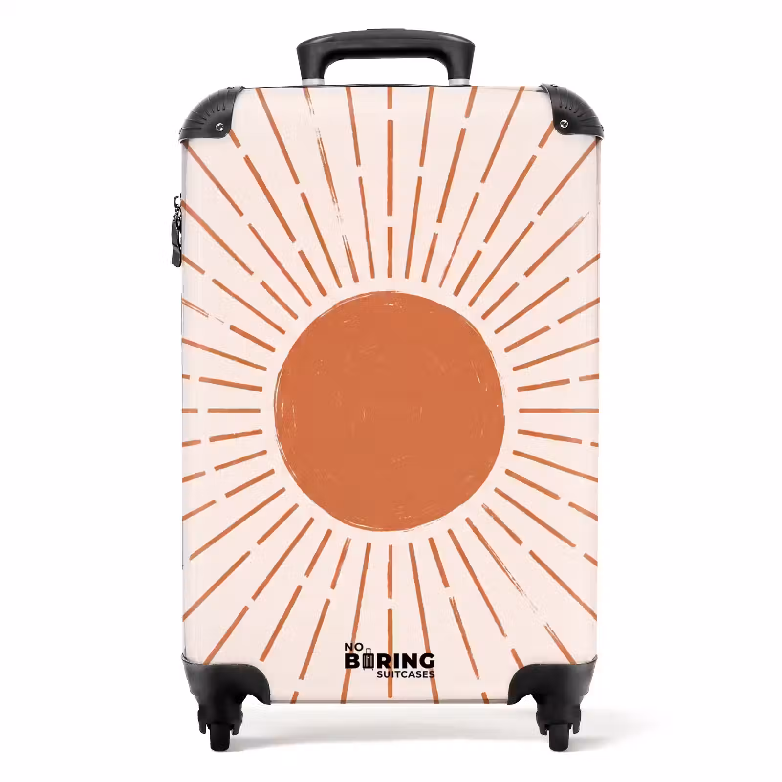 Koffer - Sonne – Strahlen – Abstrakt – Terrakotta – Modern - Zon - Stralen - Abstract - Terracotta - Modern NBS - Handbagage koffer - Volwassenen Unisex middel