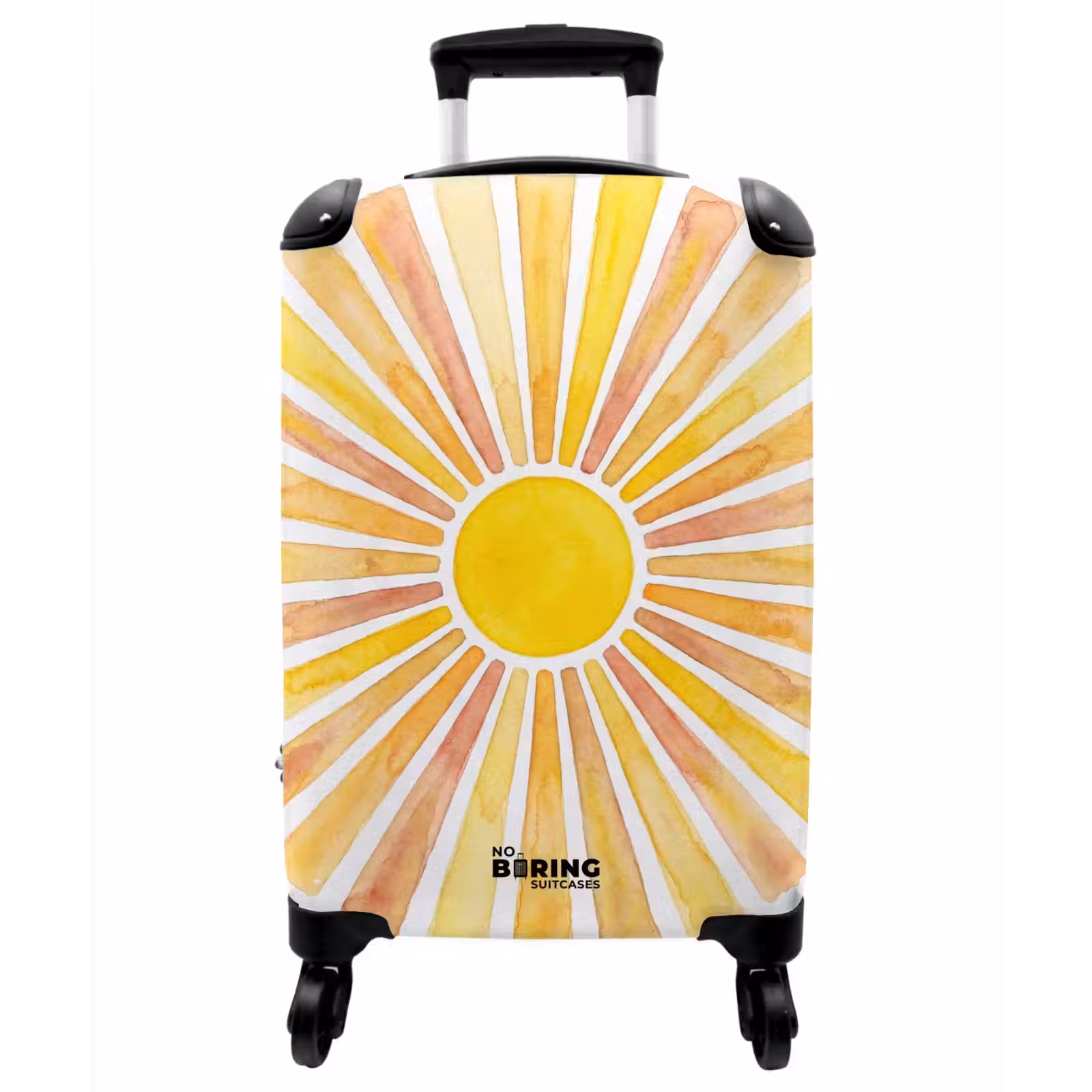 Koffer - Sonne – Strahlen – Aquarell – Gelb – Abstrakt - Zon - Stralen - Aquarel - Geel - Abstract NBS - Handbagage koffer - Vrouwen middel