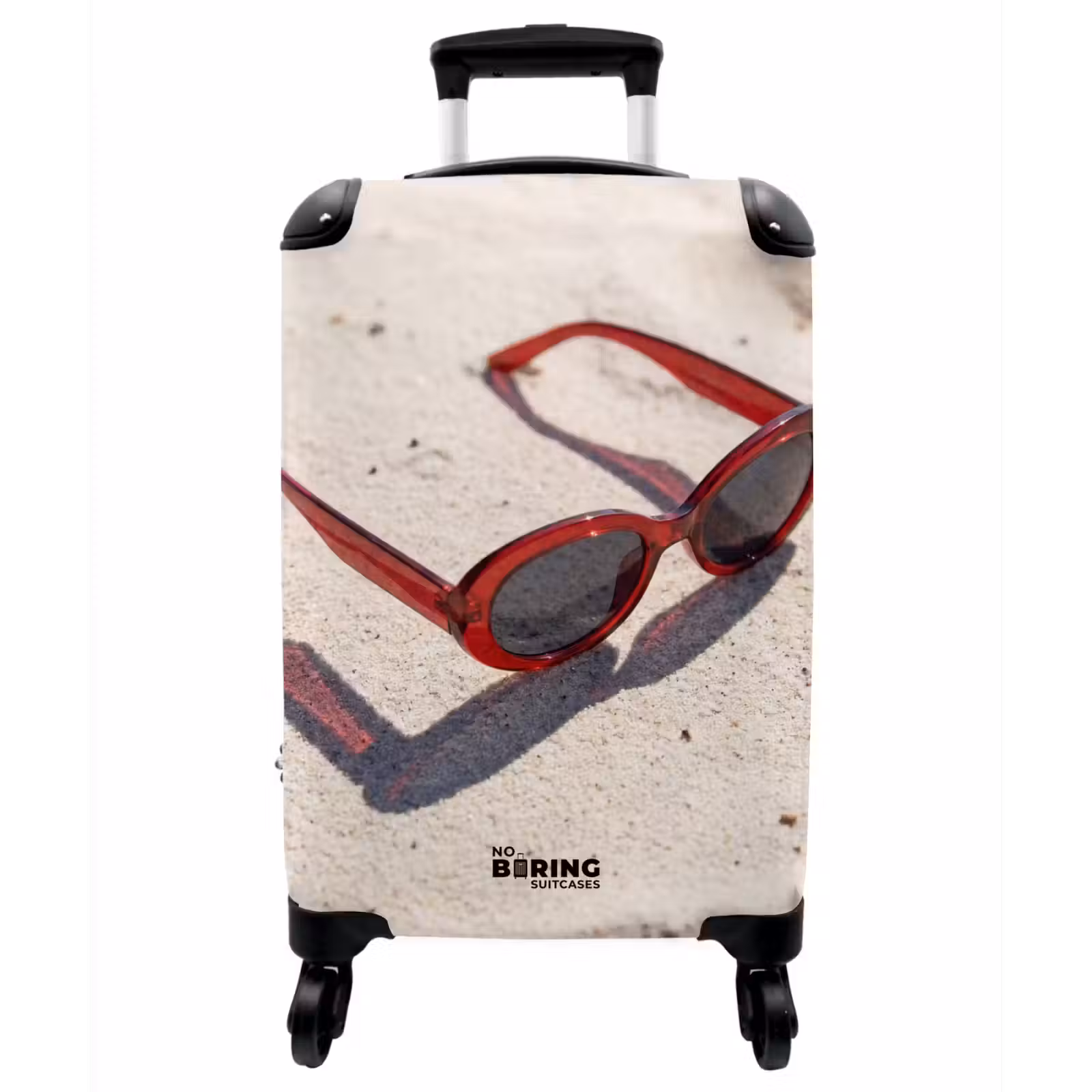 Koffer - Sonnenbrille – Strand – Urlaub – Rot - Zonnebril - Strand - Vakantie - Rood NBS - Handbagage koffer - Vrouwen middel