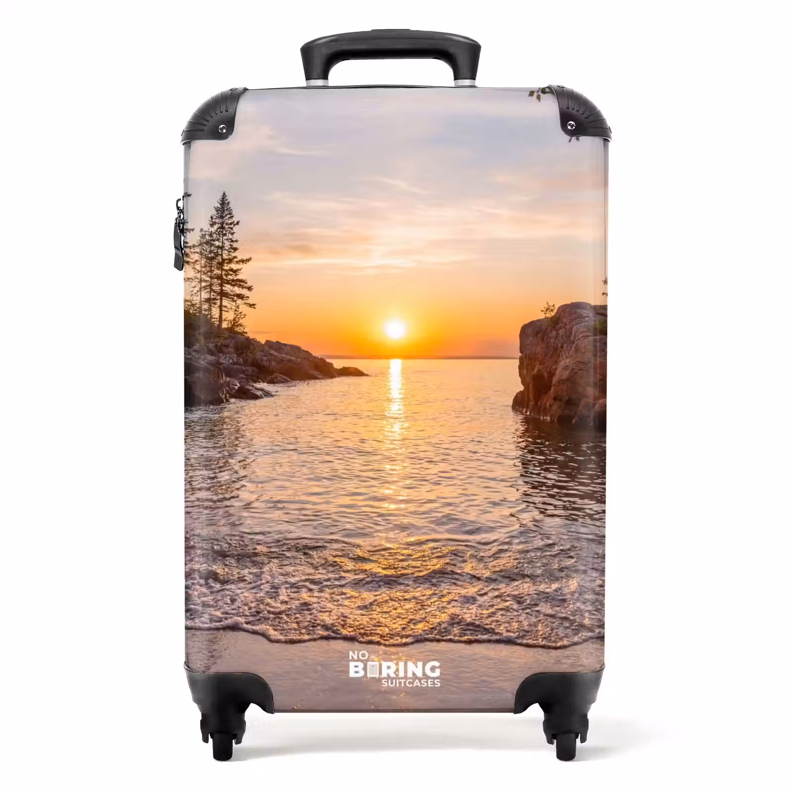Koffer - Sonnenuntergang – Küste – Wasser – Natur – Orange - Zonsondergang - Kust - Water - Natuur - Oranje NBS - Handbagage koffer - Volwassenen Unisex middel