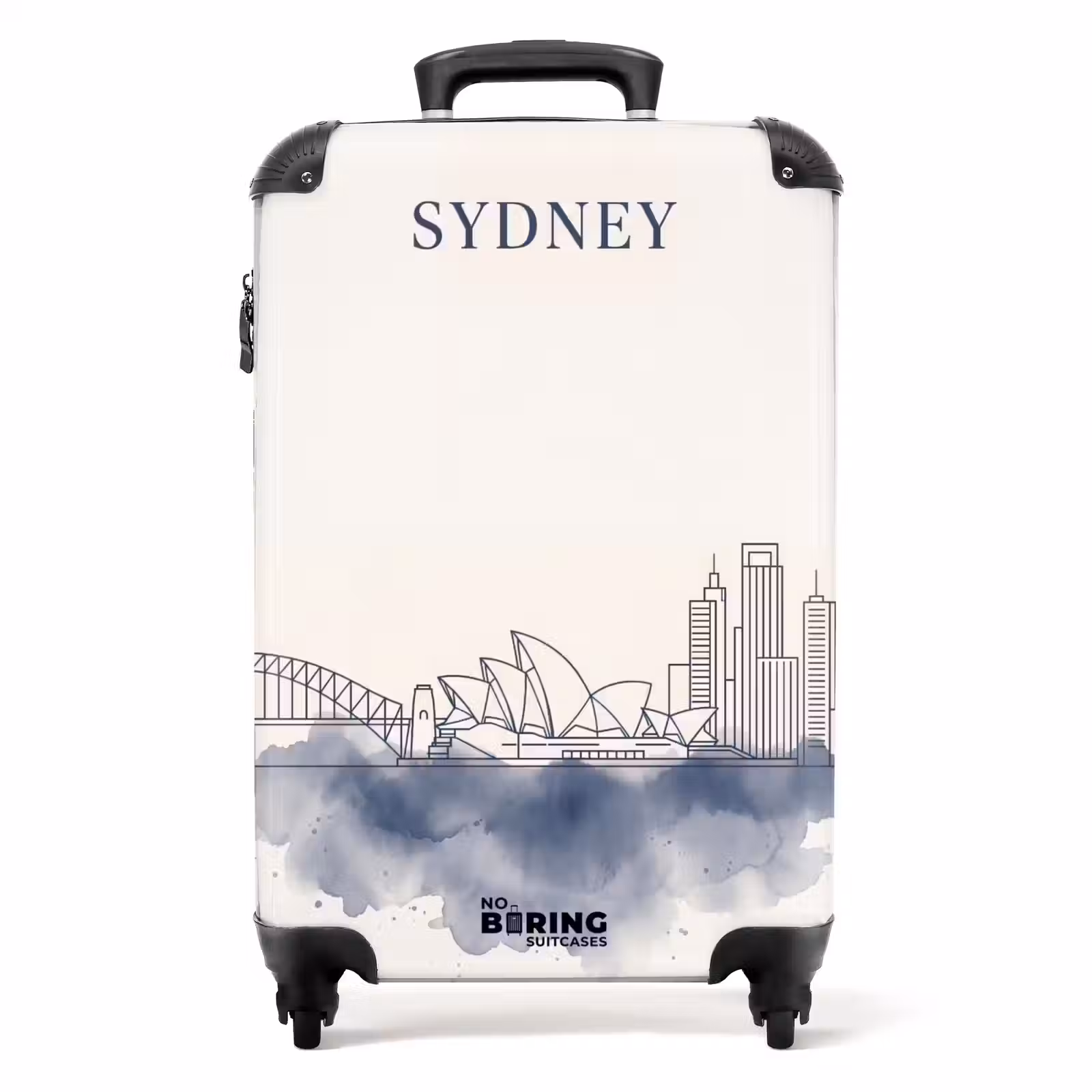 Koffer - Stadt – Skyline – Architektur – Minimalistisch – Blau - Stad - Skyline - Architectuur - Minimalistisch - Blauw NBS - Handbagage koffer - Volwassenen Unisex middel