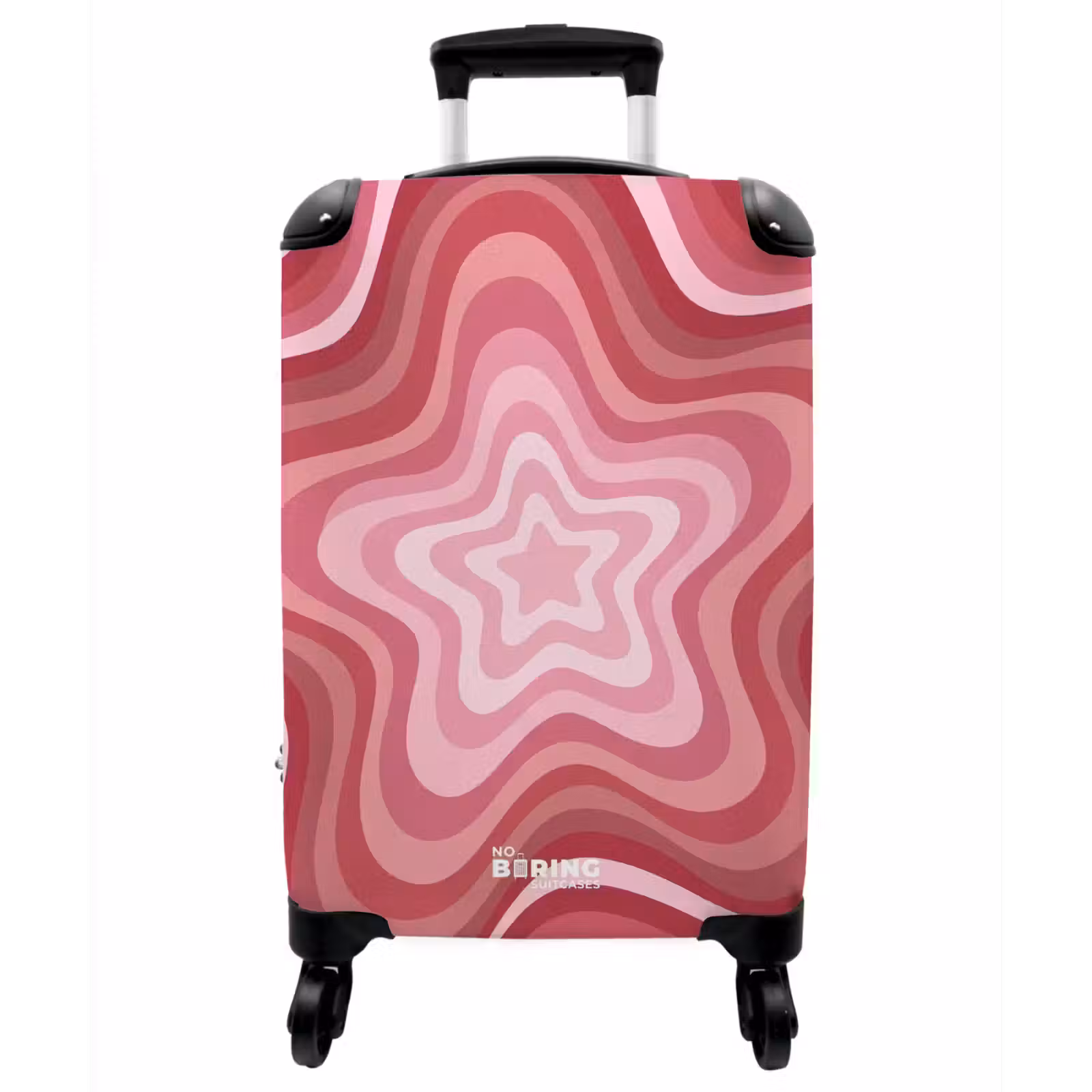 Koffer - Stern – Wellenförmig – Abstrakt – Rosa - Ster - Golvend - Abstract - Roze NBS - Handbagage koffer - Vrouwen middel