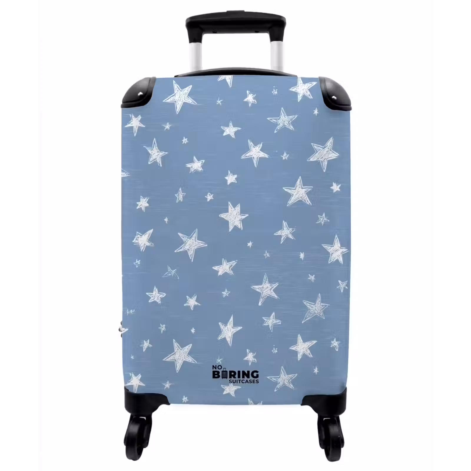 Koffer - Sternchen – Schnittmuster – Blau - Sterretjes - Patroon - Blauw NBS - Handbagage koffer - Vrouwen middel