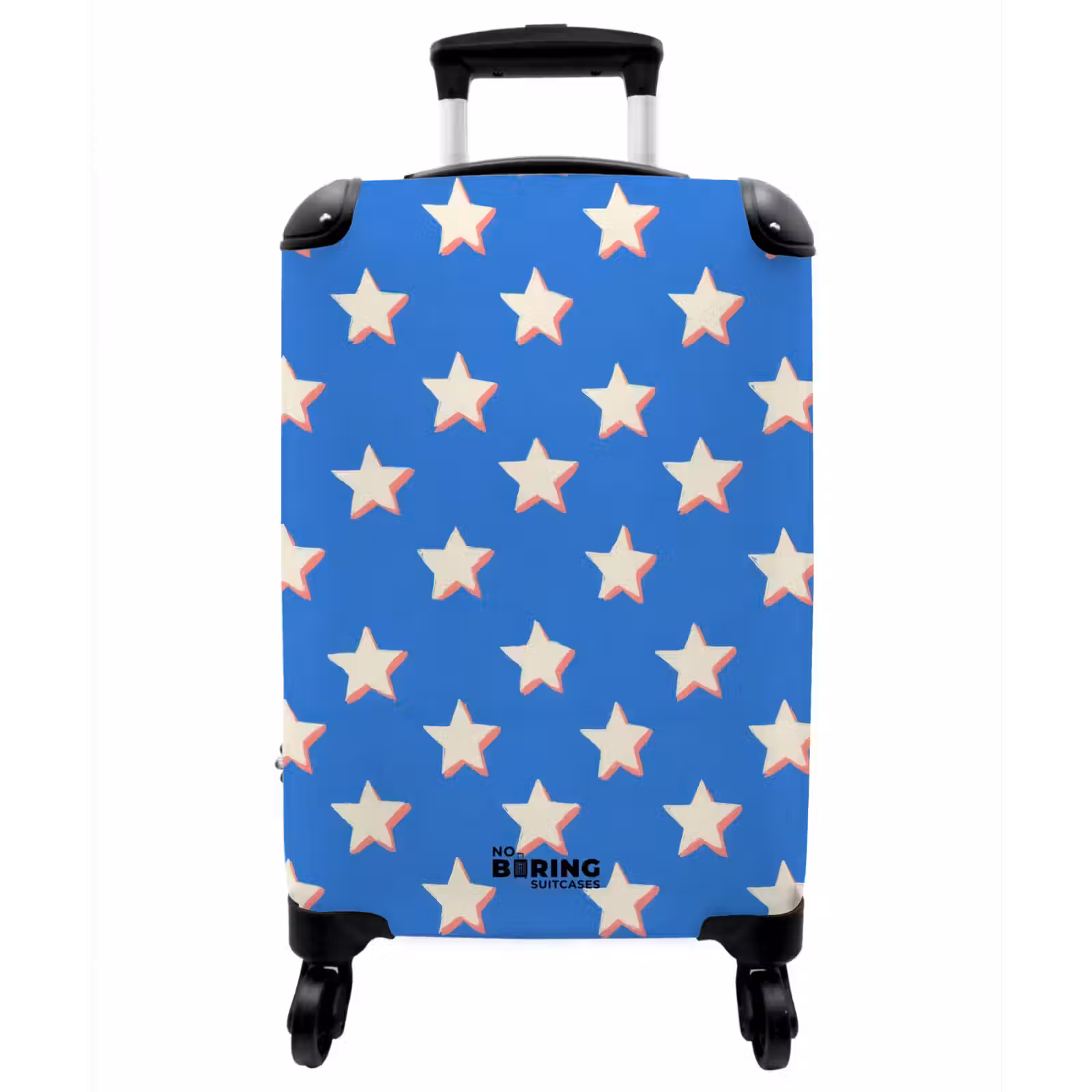 Koffer - Sterne – Muster – Blau - Sterren - Patroon - Blauw NBS - Handbagage koffer - Vrouwen middel