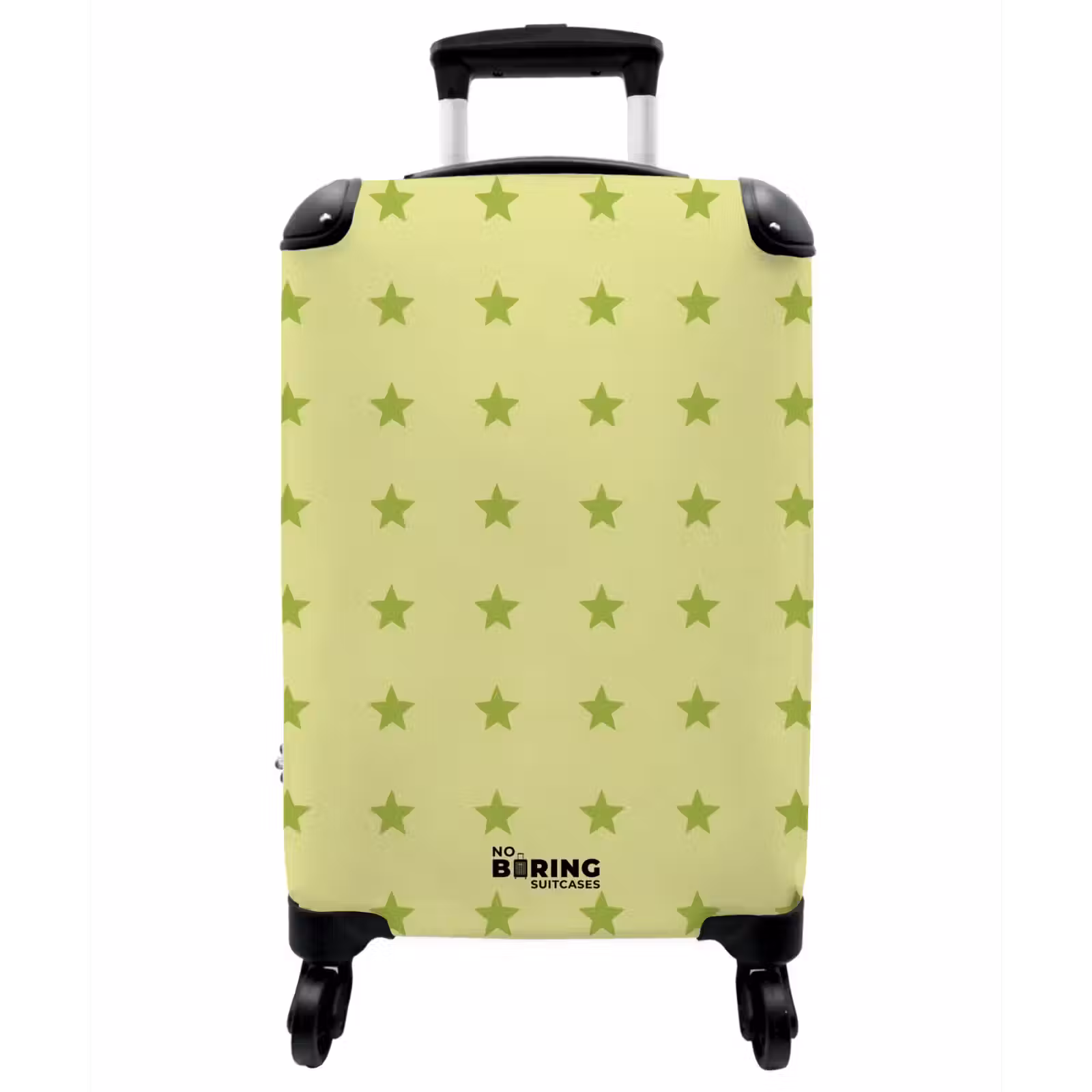 Koffer - Sterne – Muster – Grün - Sterren - Patroon - Groen NBS - Handbagage koffer - Vrouwen middel