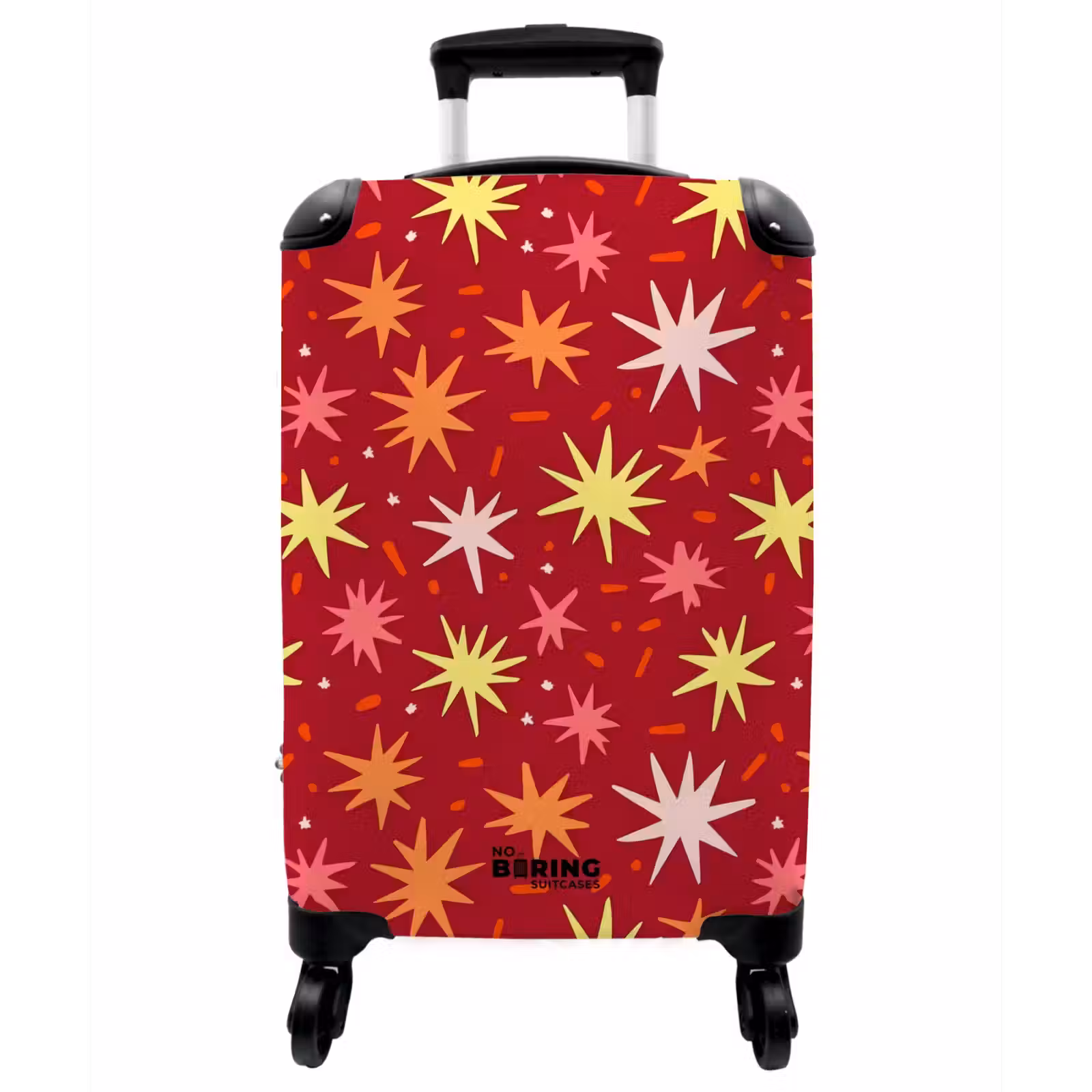 Koffer - Sterne – Verspielt – Rot - Sterren - Speels - Rood NBS - Handbagage koffer - Vrouwen middel