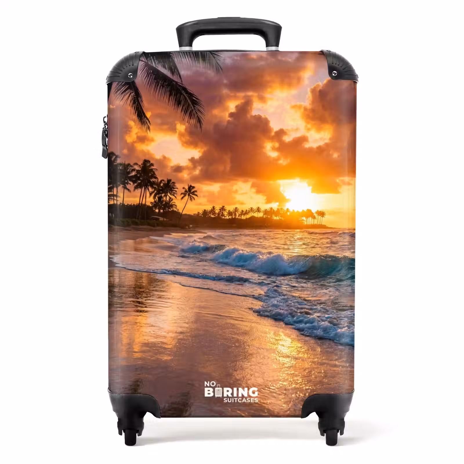 Koffer - Strand – Sonnenaufgang – Tropisch – Natur – Orange - Strand - Zonsopgang - Tropisch - Natuur - Oranje NBS - Handbagage koffer - Volwassenen Unisex middel