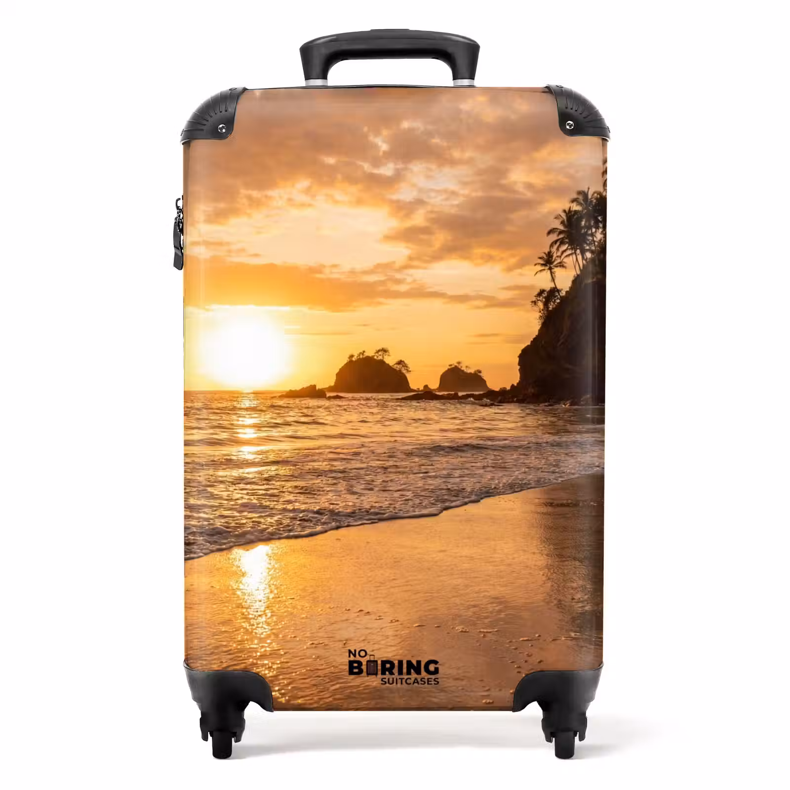 Koffer - Strand – Sonnenuntergang – Natur – Tropisch – Orange - Strand - Zonsondergang - Natuur - Tropisch - Oranje NBS - Handbagage koffer - Volwassenen Unisex middel