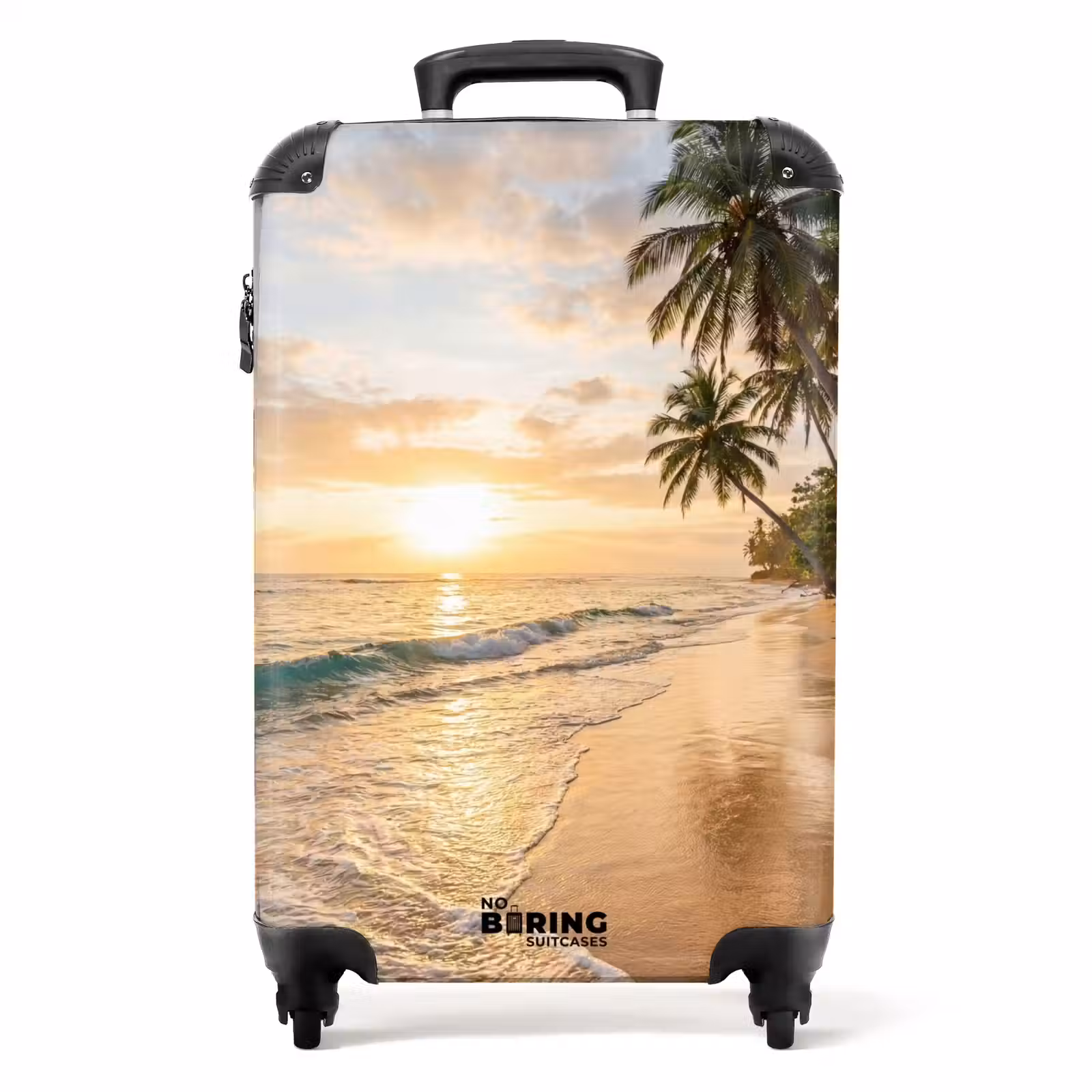 Koffer - Strand – Sonnenuntergang – Tropisch – Natur – Gold - Strand - Zonsondergang - Tropisch - Natuur - Goud NBS - Handbagage koffer - Volwassenen Unisex middel