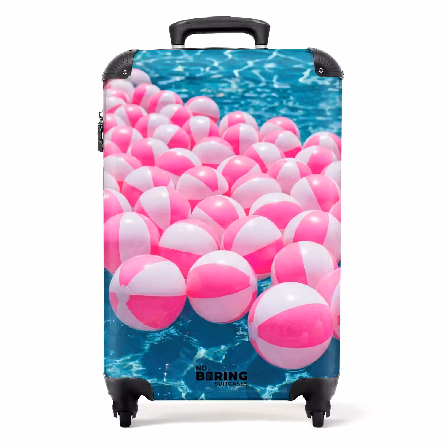 Strandballen - Roze - Water NBS - Handbagage koffer - Volwassenen Unisex middel -productfoto_recht