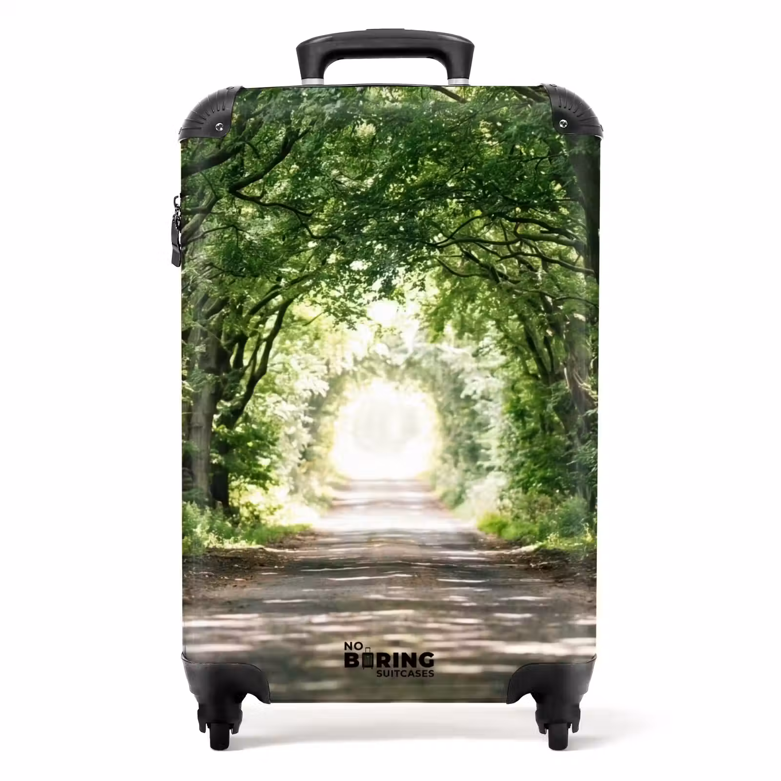 Koffer - Straße – Bäume – Natur – Grün - Weg - Bomen - Natuur - Groen NBS - Handbagage koffer - Volwassenen Unisex middel