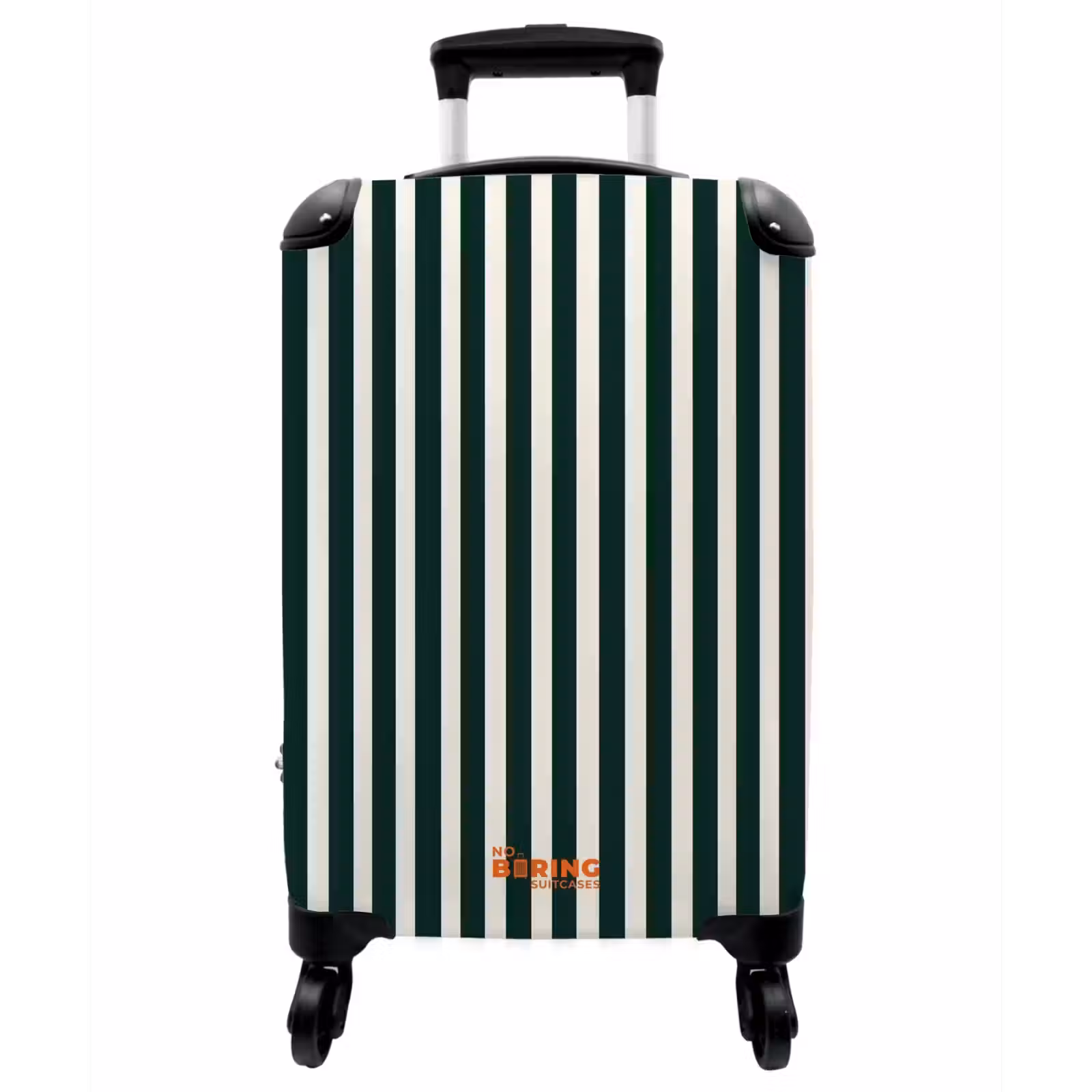 Koffer - Streifen – Klassisch – Grün - Strepen - Klassiek - Groen NBS - Handbagage koffer - Vrouwen middel