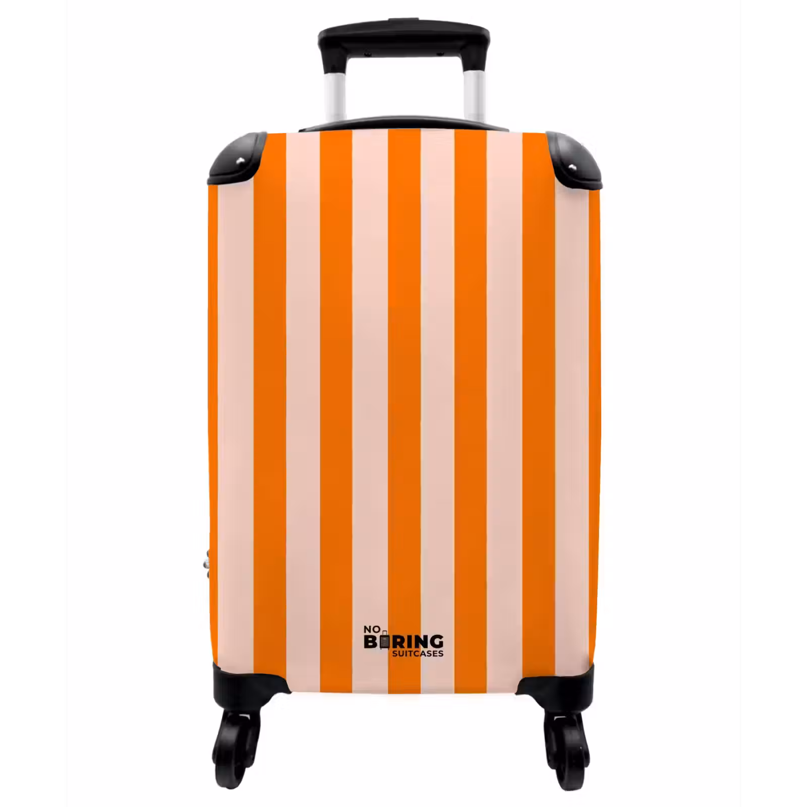 Koffer - Streifen – Modern – Orange - Strepen - Modern - Oranje NBS - Handbagage koffer - Vrouwen middel