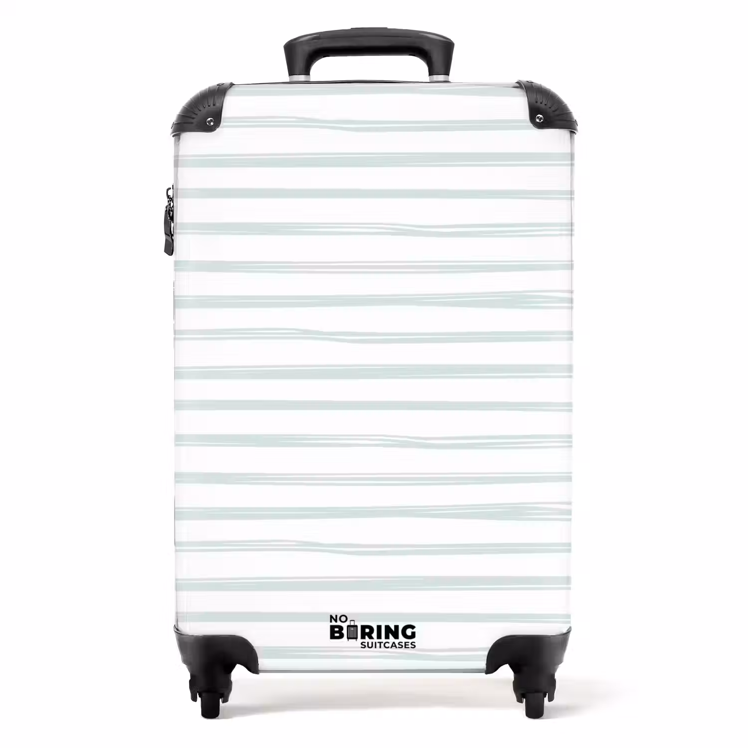 Strepen patroon groen NBS - Handbagage koffer - Volwassenen Unisex middel -productfoto_recht