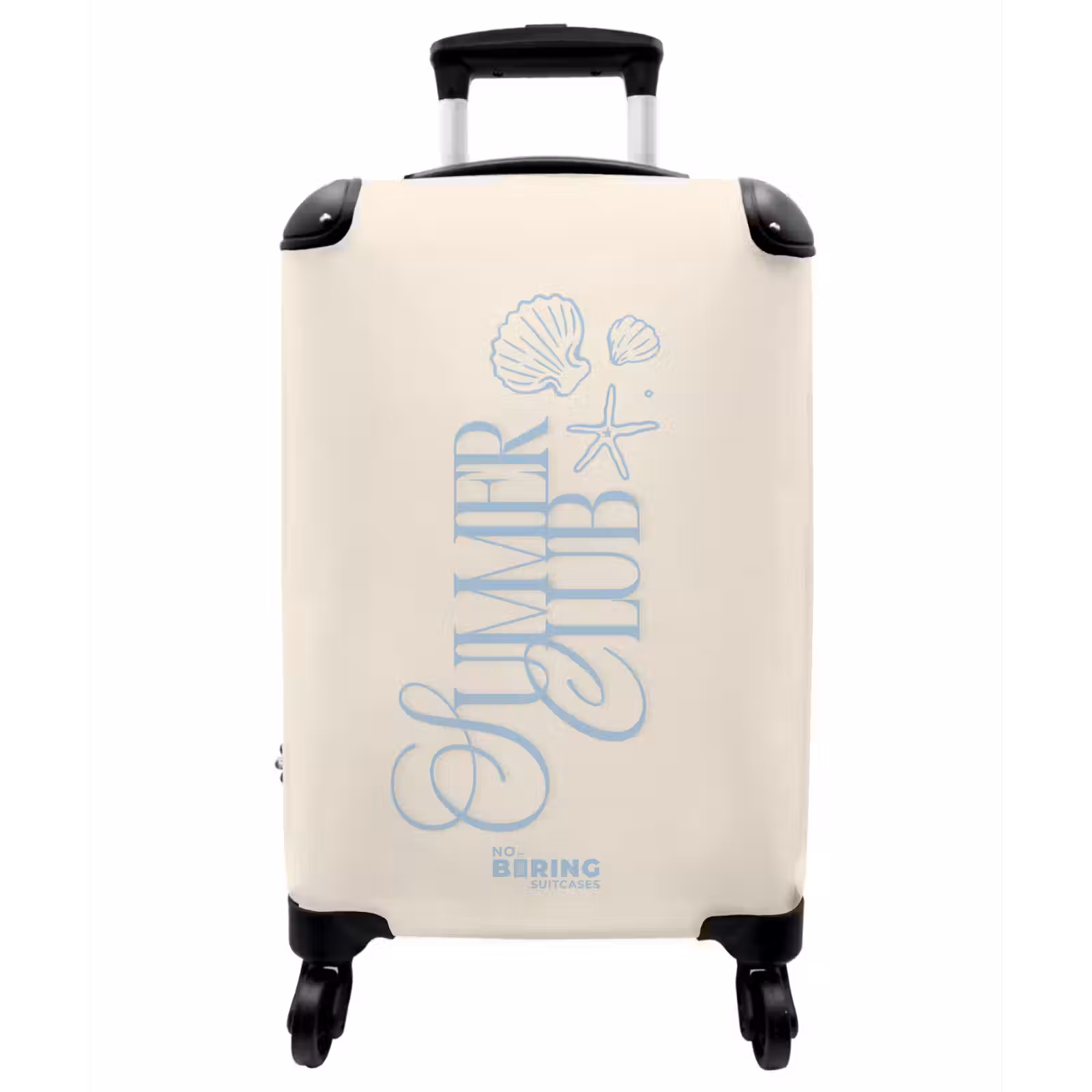 Koffer - Summer Club – Muscheln – Blau – Weiß - Summer club - Schelpjes - Blauw - Wit NBS - Handbagage koffer - Vrouwen middel