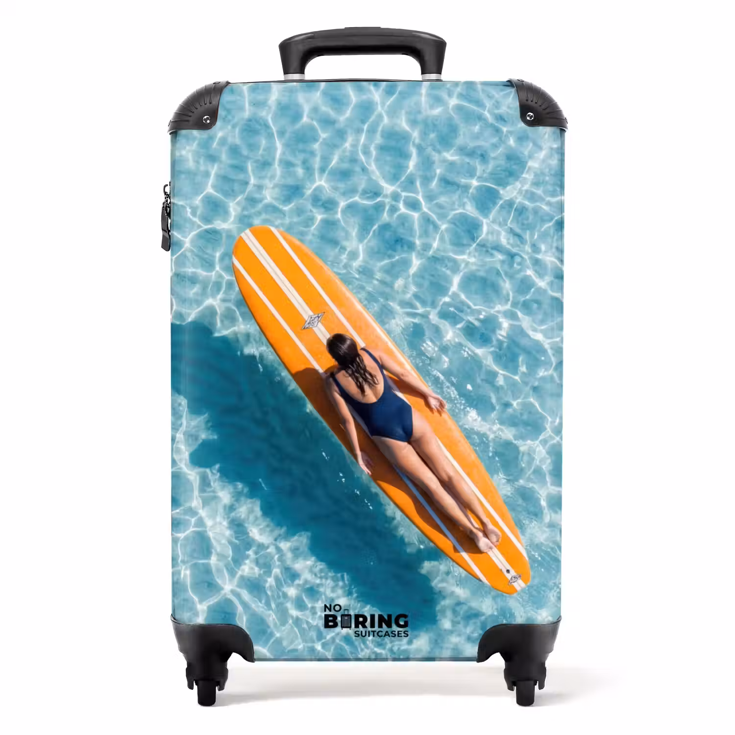 Surfboard - Water - Badpak - Oranje NBS - Handbagage koffer - Volwassenen Unisex middel -productfoto_recht