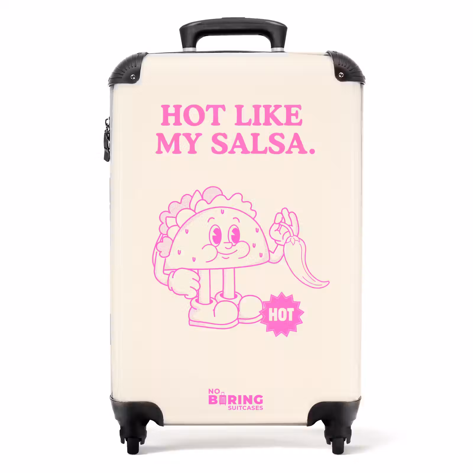 Koffer - Taco – Rosa – Weiß - Taco - Roze - Wit NBS - Handbagage koffer - Volwassenen Unisex middel