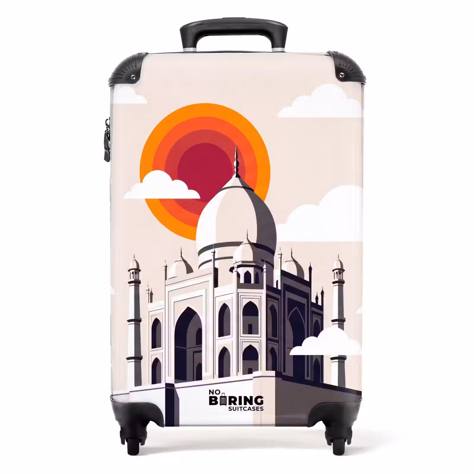 Koffer - Taj Mahal – Sonne – Kuppel – Architektur – Indien – Grafik - Taj Mahal - Zon - Koepel - Architectuur - India - Grafisch NBS - Handbagage koffer - Volwassenen Unisex middel