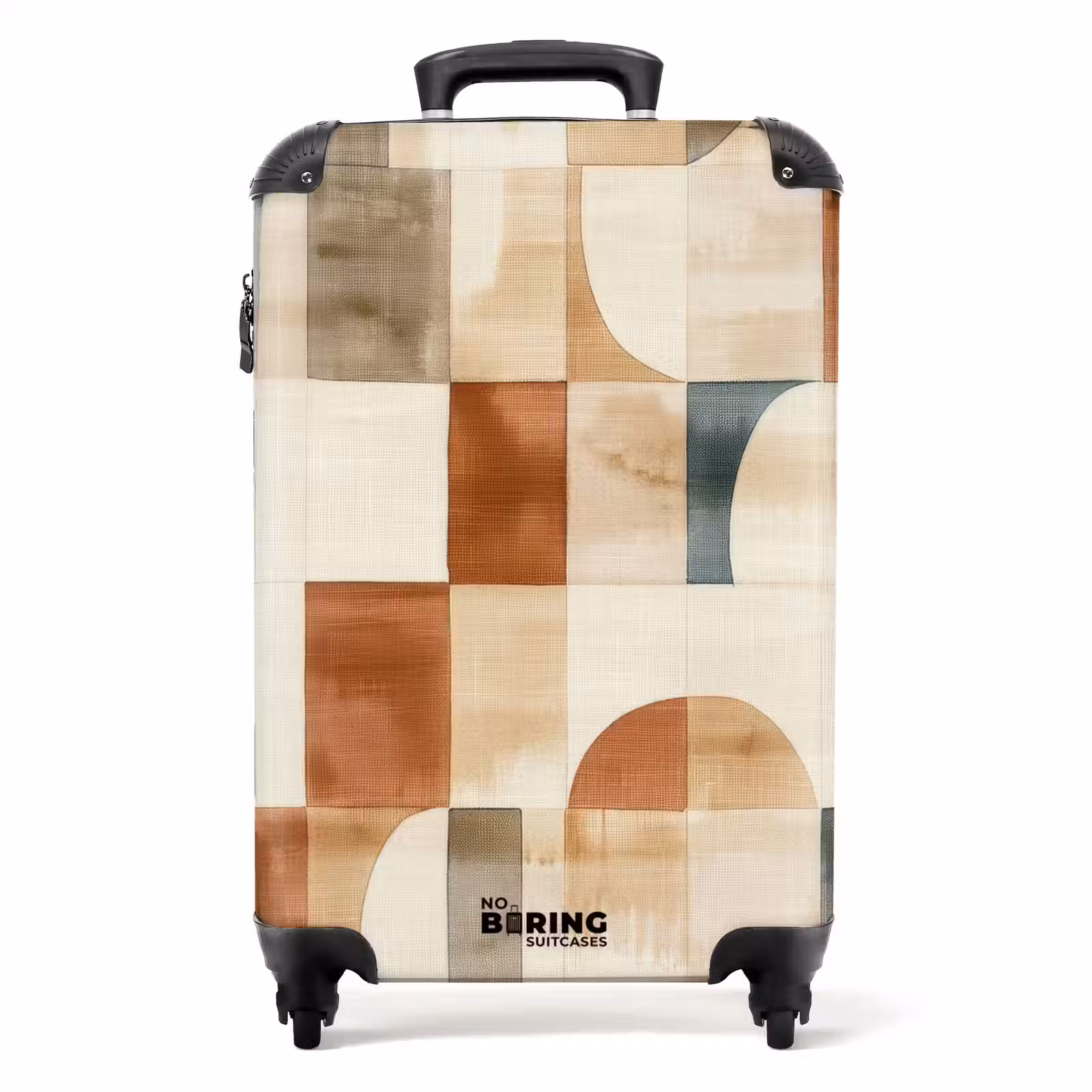 Koffer - Terrakotta – Geometrisch – Aquarell – Textur - Terracotta - Geometrisch - Aquarel - Textuur NBS - Handbagage koffer - Volwassenen Unisex middel