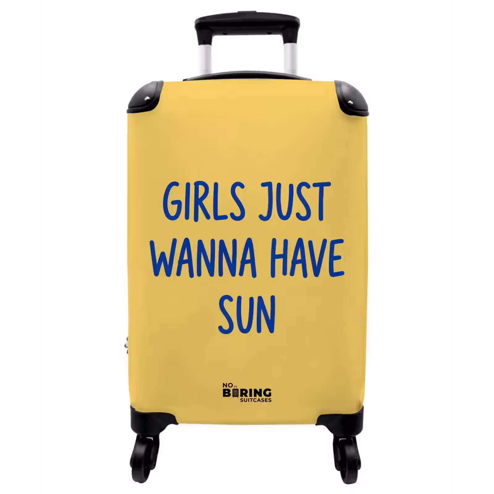 Koffer - Text – Sonne – Sommer – Modern – Gelb - Tekst - Zon - Zomer - Modern - Geel NBS - Handbagage koffer - Vrouwen middel