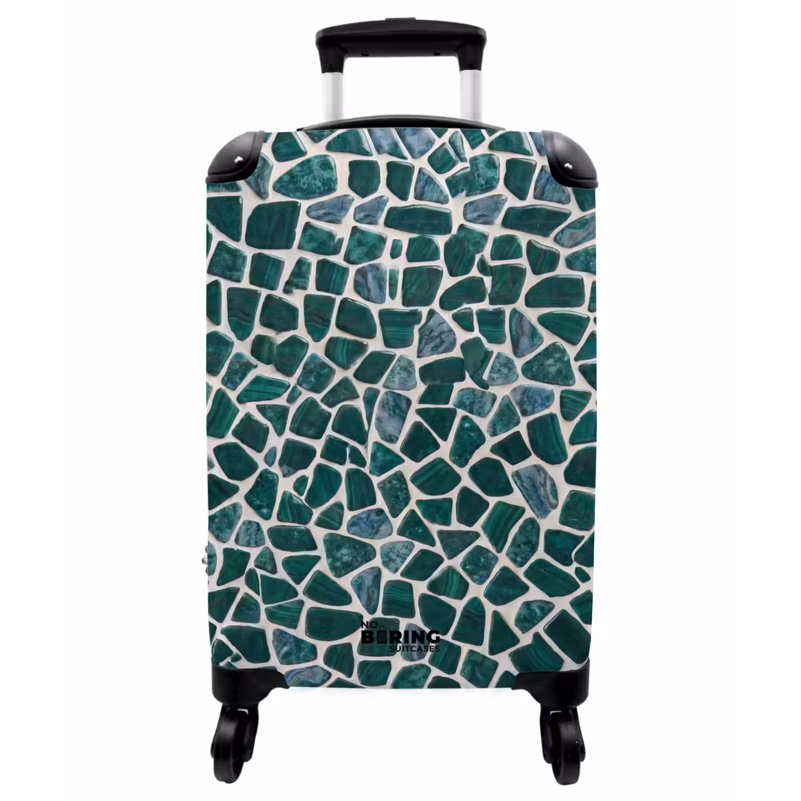 Koffer - Textur – Stein – Grün – Abstrakt – Muster - Textuur - Steen - Groen - Abstract - Patroon NBS - Handbagage koffer - Vrouwen middel