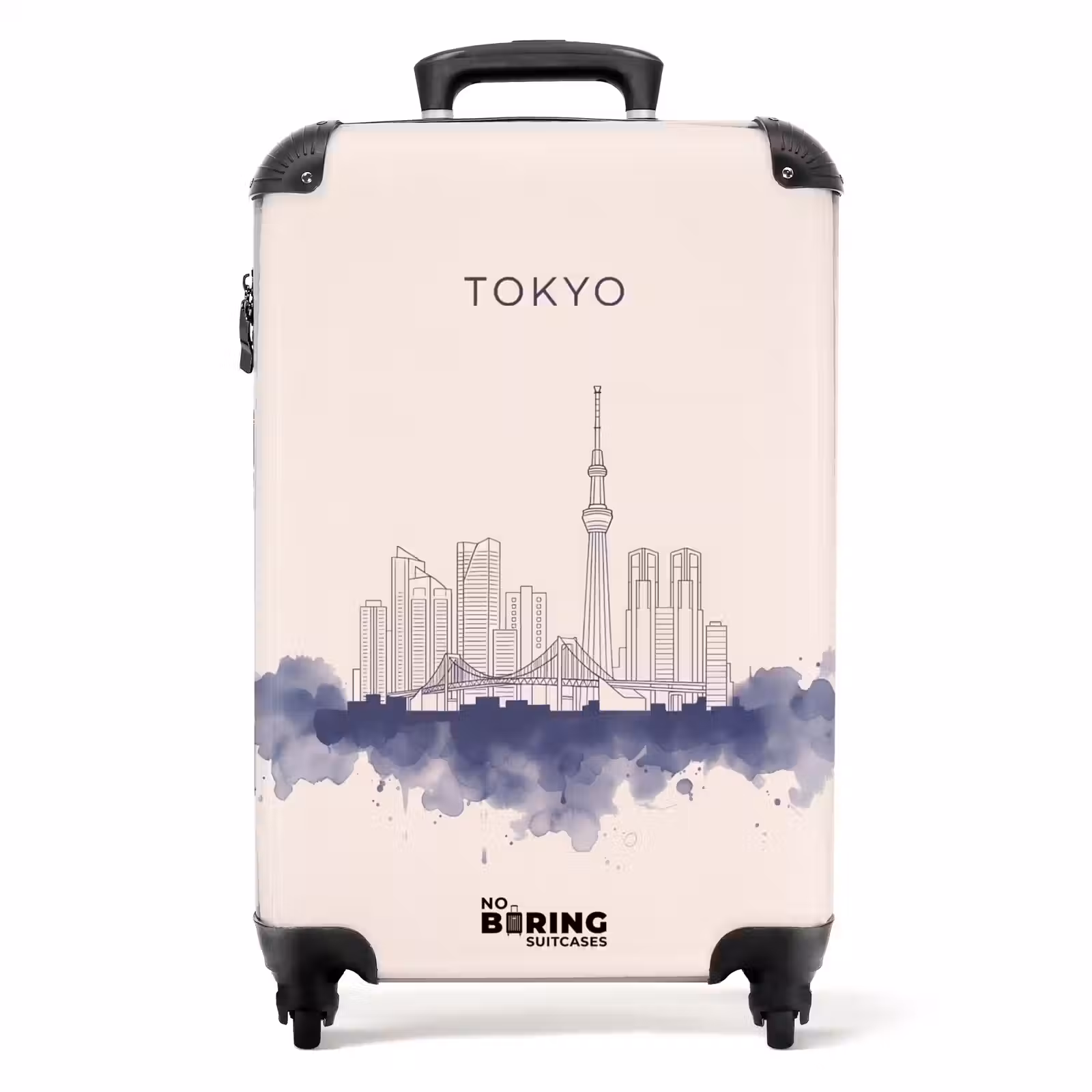 Koffer - Tokio – Skyline – Stadt – Abstrakt – Blau - Tokyo - Skyline - Stad - Abstract - Blauw NBS - Handbagage koffer - Volwassenen Unisex middel