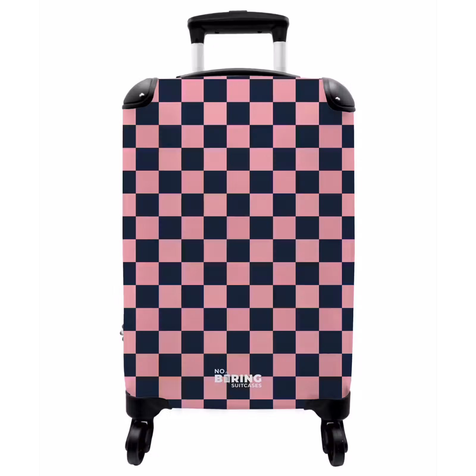 Koffer - Traditionell – Muster – Blau – Rosa - Traditioneel - Patroon - Blauw - Roze NBS - Handbagage koffer - Vrouwen middel
