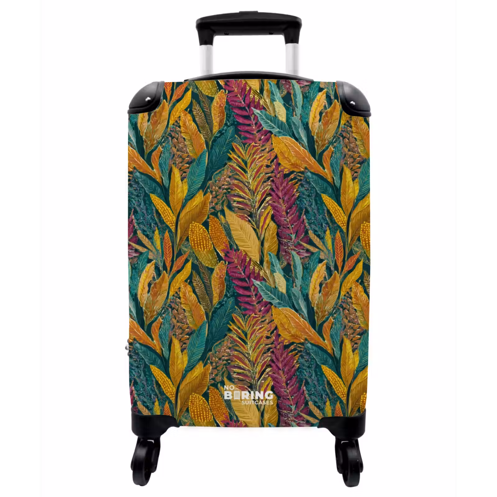 Koffer - Tropisch – Botanisch – Muster – Farbenfroh – Exotisch - Tropische - Botanisch - Patroon - Kleurrijk - Exotisch NBS - Handbagage koffer - Vrouwen middel