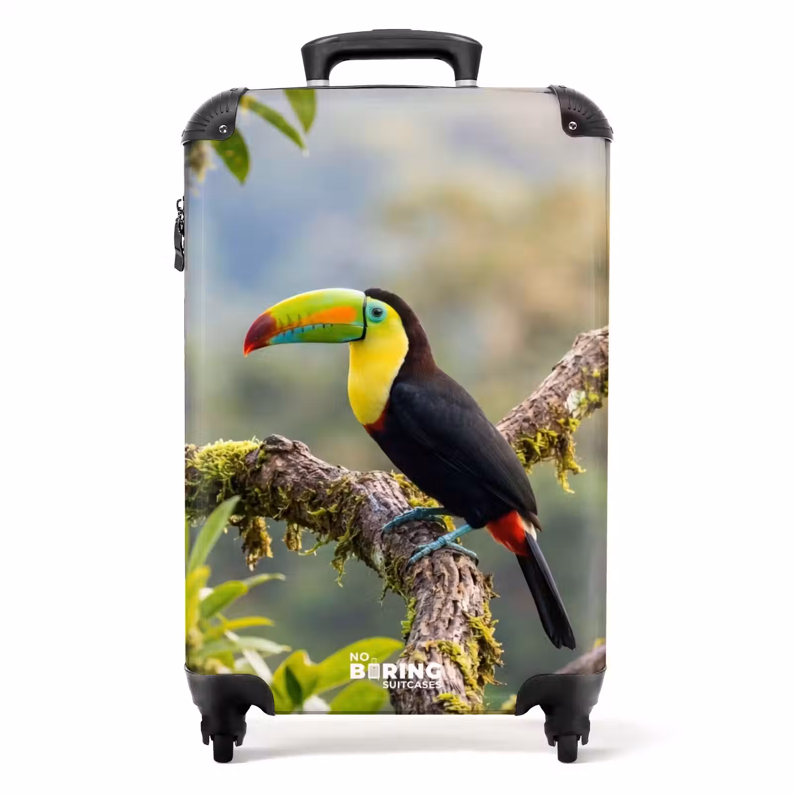Koffer - Tukan – Dschungel – Natur – Bunt - Toekan - Jungle - Natuur - Kleurrijk NBS - Handbagage koffer - Volwassenen Unisex middel