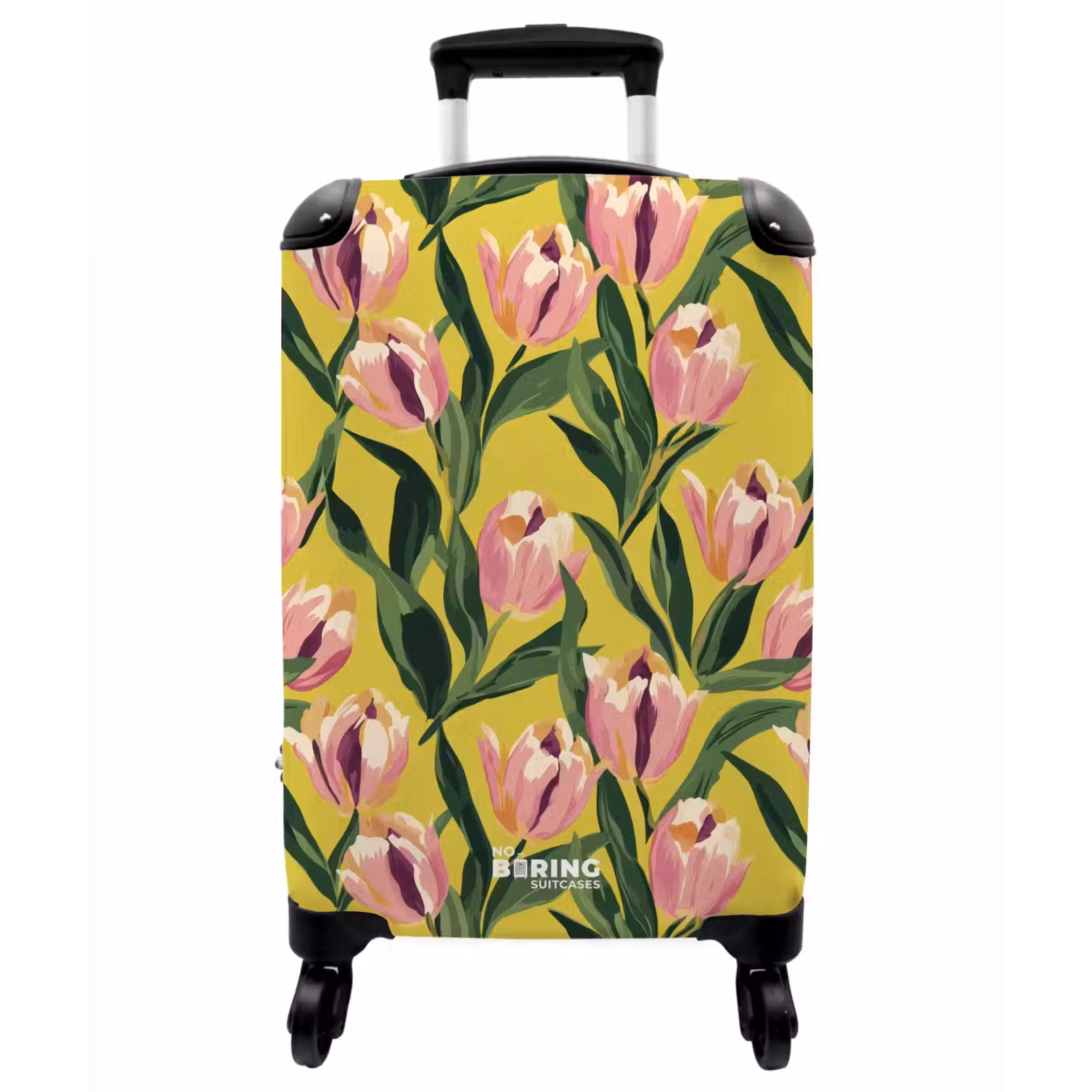 Koffer - Tulpen – Botanisch – Gelb - Tulpen - Botanisch - Geel NBS - Handbagage koffer - Vrouwen middel