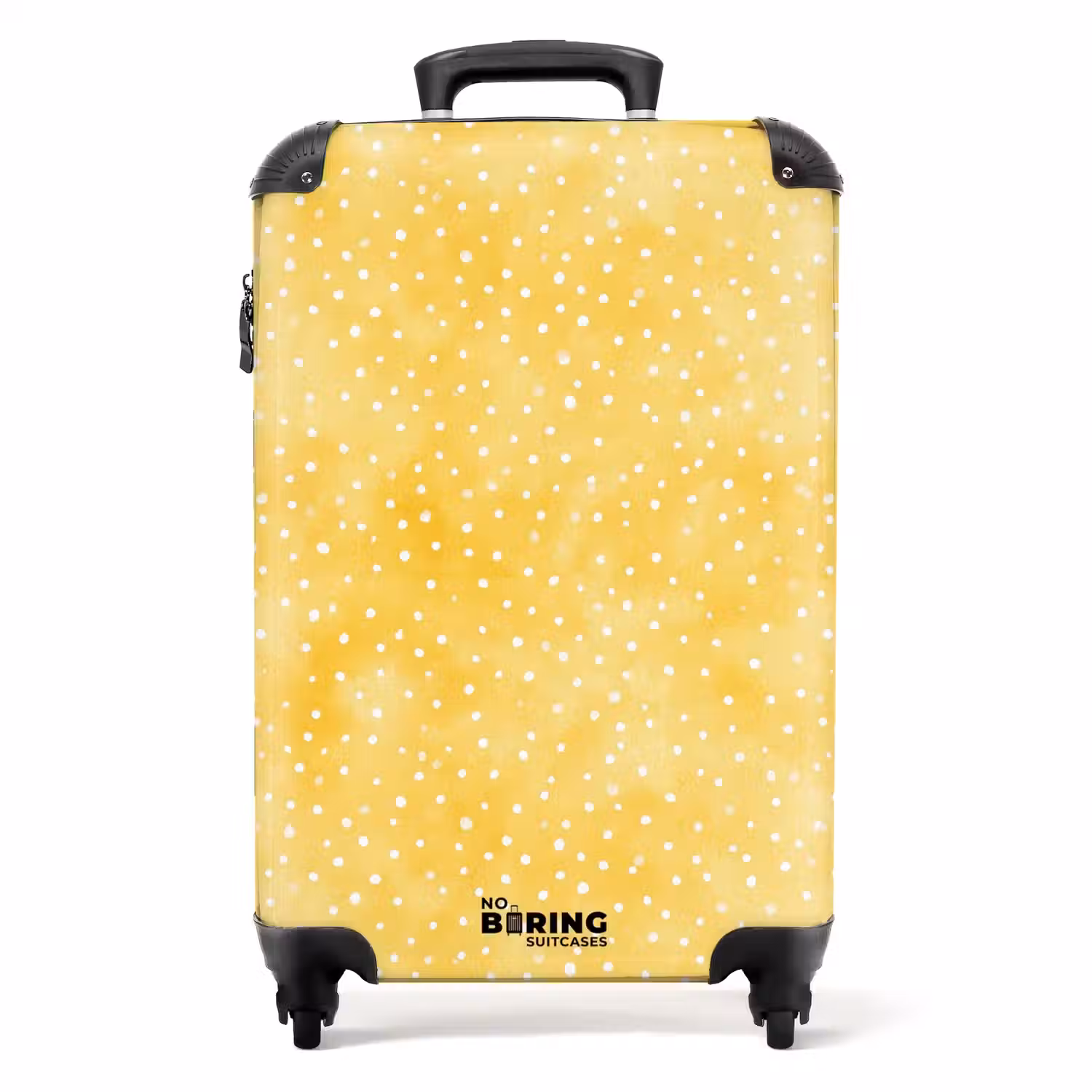 Stippen patroon geel NBS - Handbagage koffer - Kinderen Unisex middel -productfoto_recht