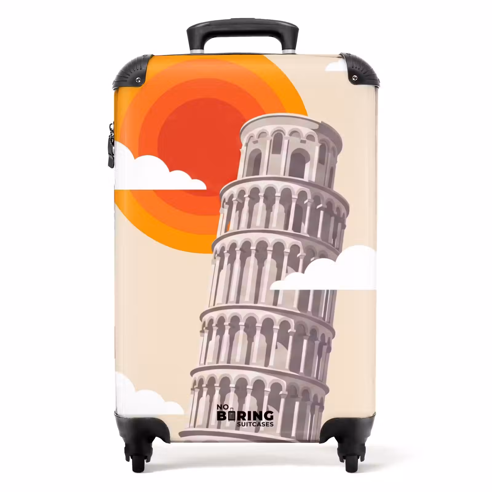 Koffer - Turm – Pisa – Architektur – Minimalistisch – Beige - Toren - Pisa - Architectuur - Minimalistisch - Beige NBS - Handbagage koffer - Volwassenen Unisex middel
