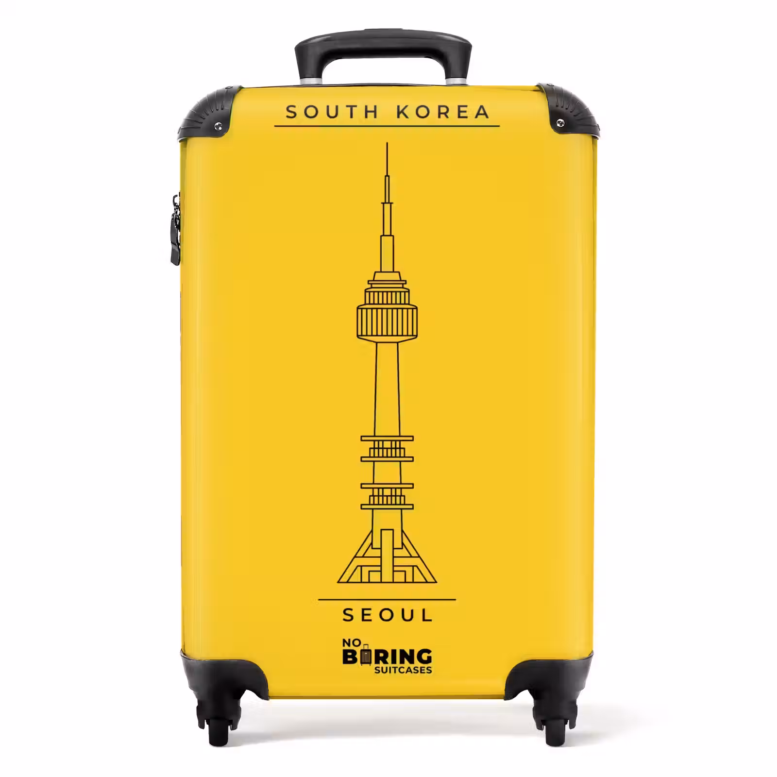 Koffer - Turm – Seoul – Architektur – Minimalistisch – Gelb - Toren - Seoul - Architectuur - Minimalistisch - Geel NBS - Handbagage koffer - Volwassenen Unisex middel