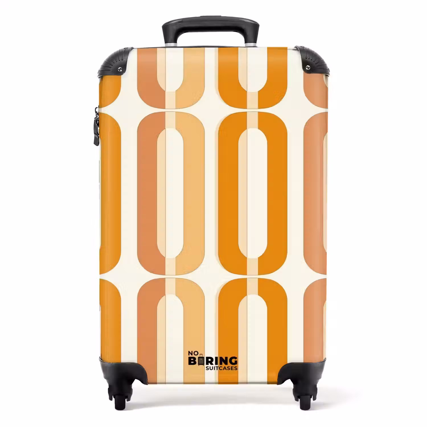 U-vorm - Retro - Oranje NBS - Handbagage koffer - Volwassenen Unisex middel -productfoto_recht