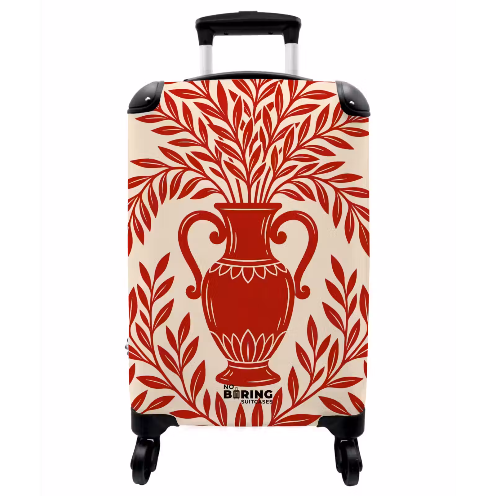 Koffer - Vase – Pflanzen – Dekoration – Abstrakt – Rot - Vaas - Planten - Decoratie - Abstract - Rood NBS - Handbagage koffer - Vrouwen middel