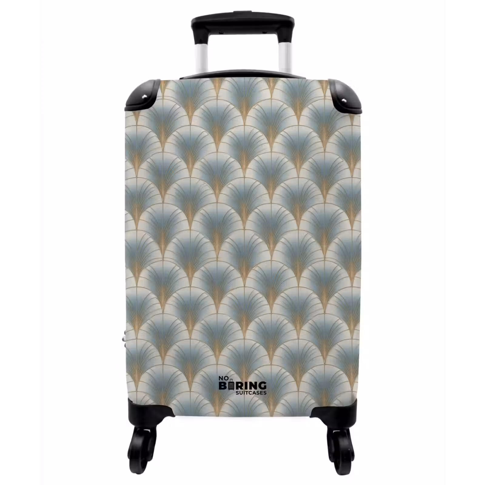 Koffer - Ventilator - Klassisch - Blau - Waaier - Klassiek - Blauw NBS - Handbagage koffer - Vrouwen middel