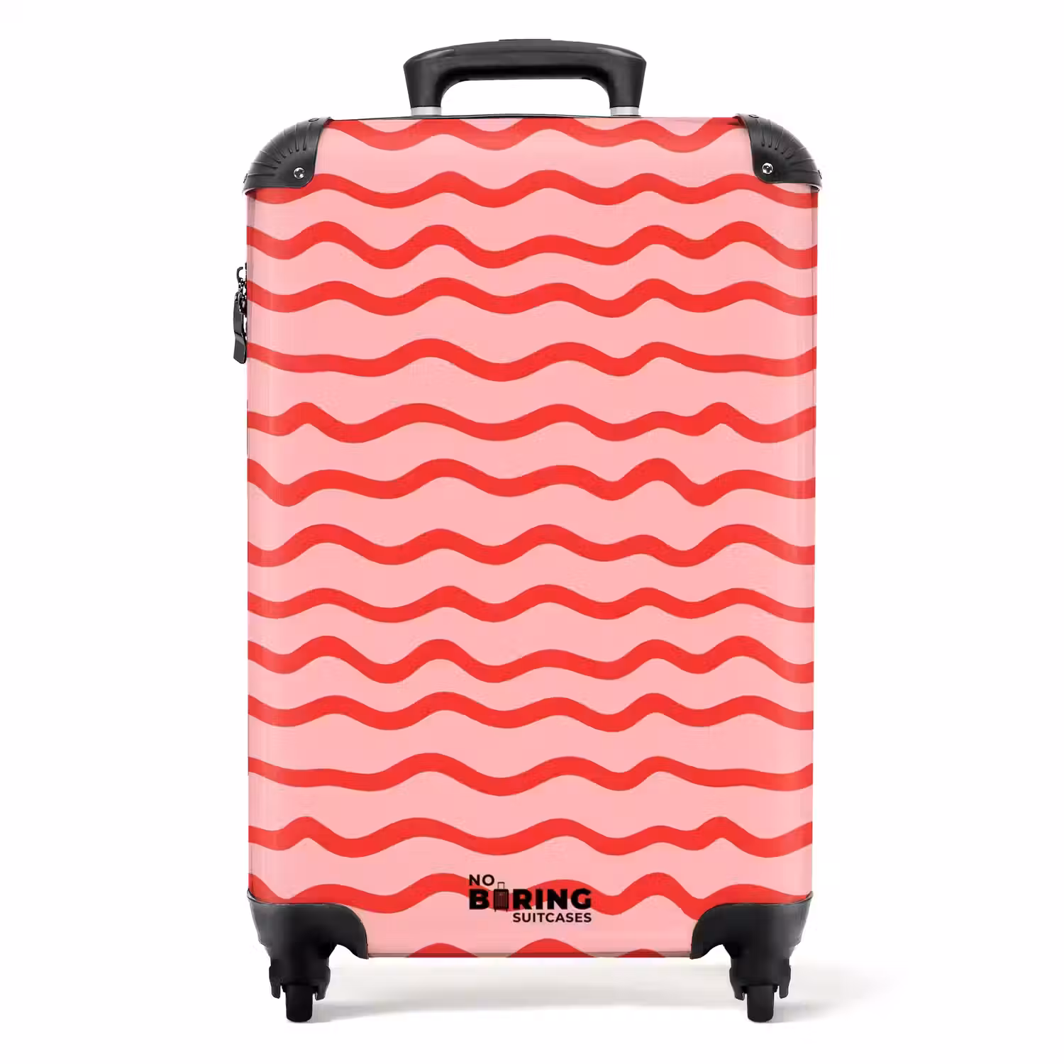 Speels - Patroon - Rood NBS - Handbagage koffer - Volwassenen Unisex middel -productfoto_recht