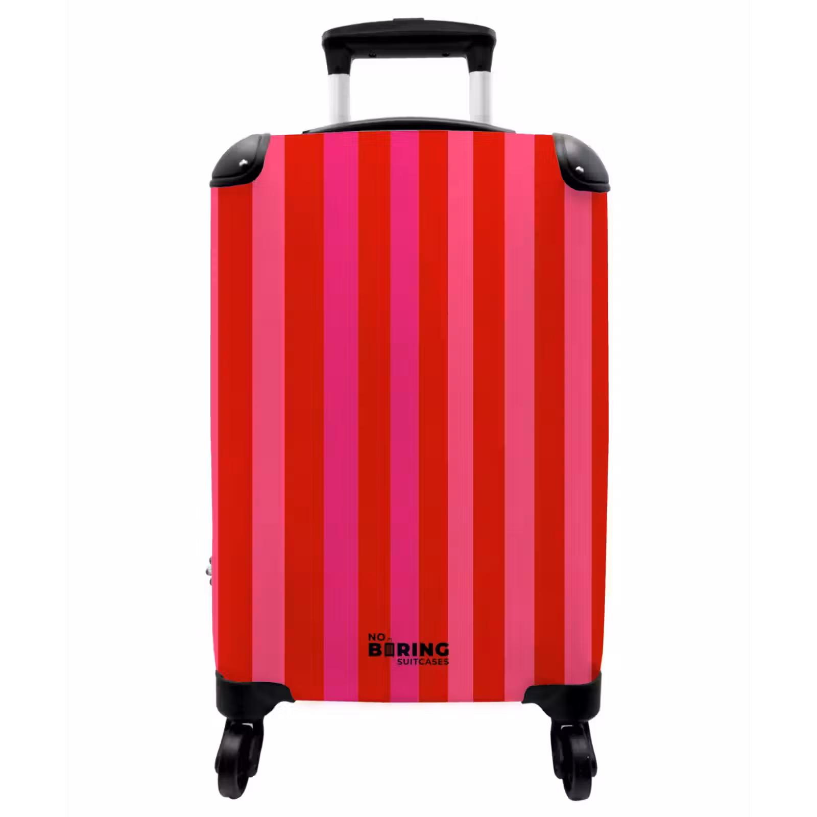 Koffer - Vertikal – Streifen – Rosa - Verticaal - Strepen - Roze NBS - Handbagage koffer - Vrouwen middel