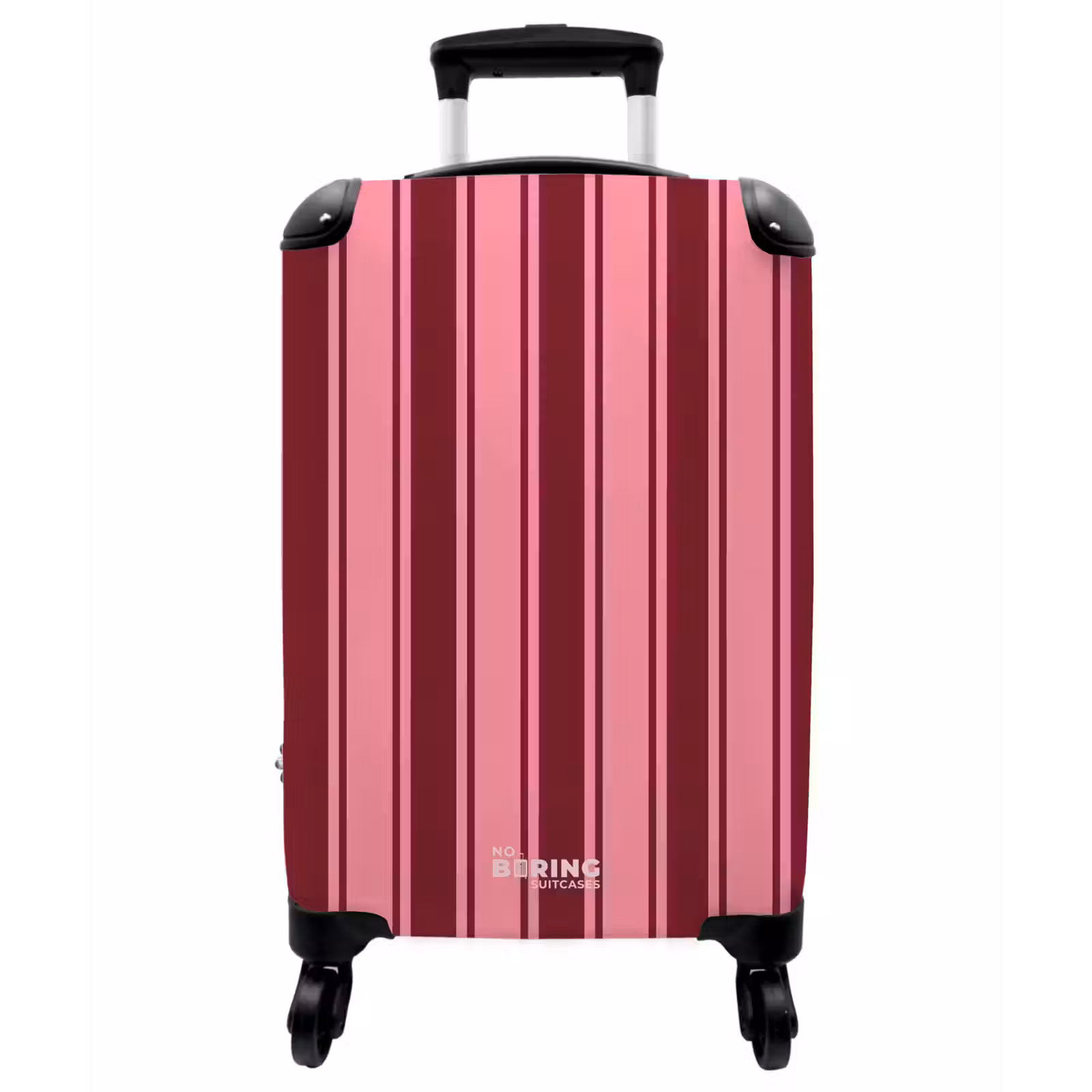 Koffer - Vertikale Streifen – Rot – Rosa - Verticale strepen - Rood - Roze NBS - Handbagage koffer - Vrouwen middel