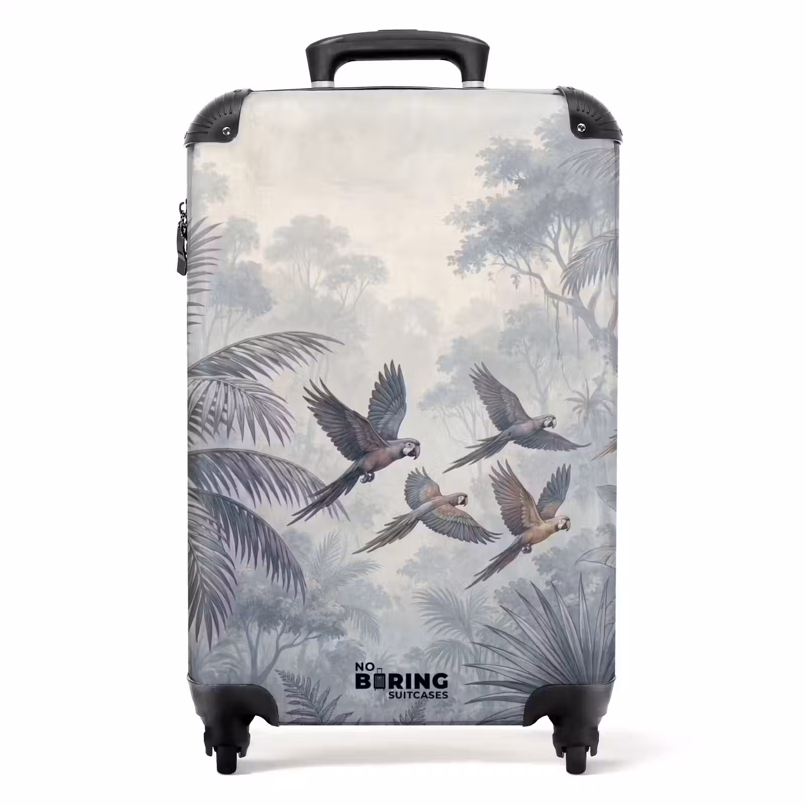 Koffer - Vogel – Fliegend – Dschungel – Vintage – Tiere - Vogel - Vliegend - Jungle - Vintage - Dieren NBS - Handbagage koffer - Volwassenen Unisex middel