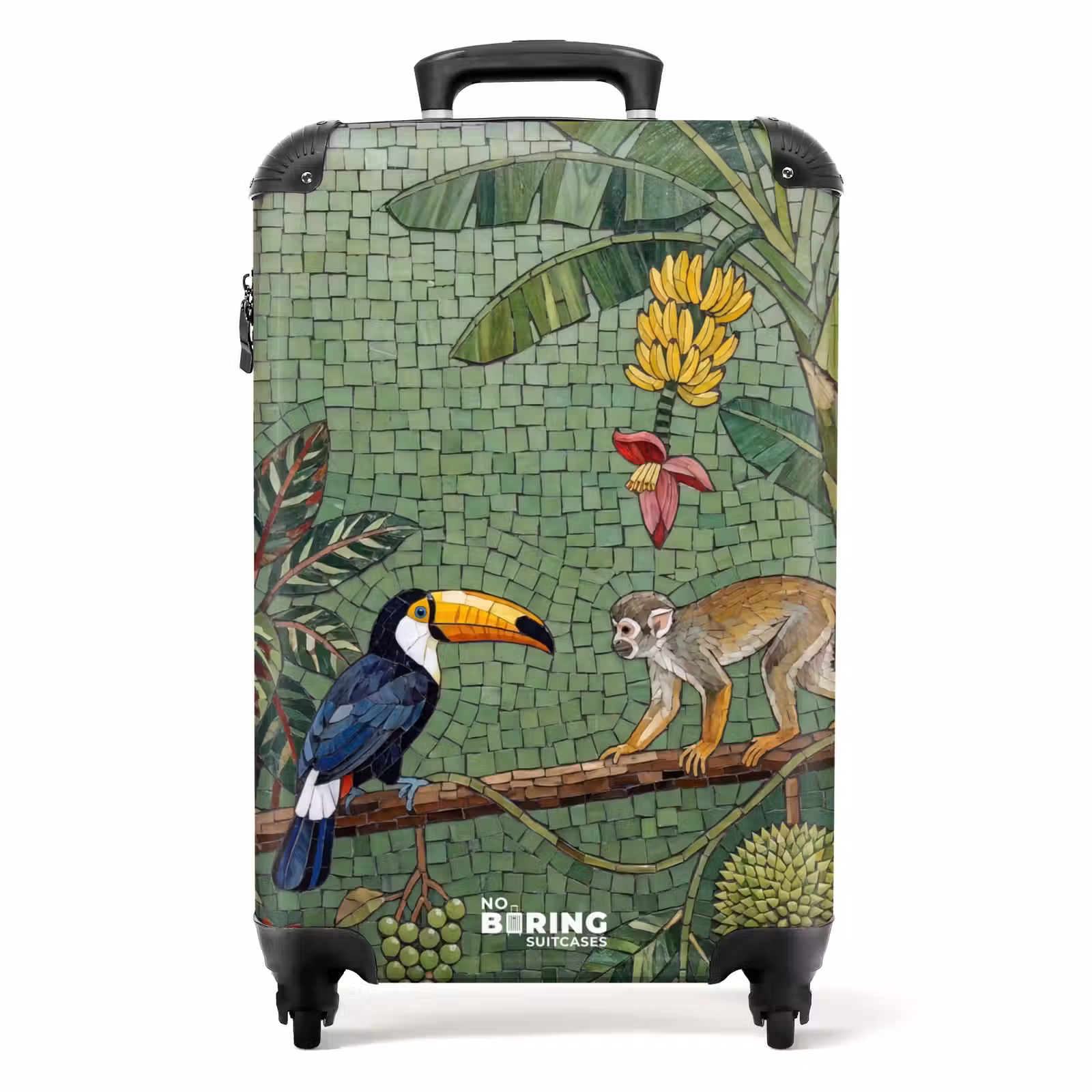 Koffer - Vogel – Tier – Dschungel – Mosaik – Natur - Vogel - Dier - Jungle - Mozaïek - Natuur NBS - Handbagage koffer - Volwassenen Unisex middel
