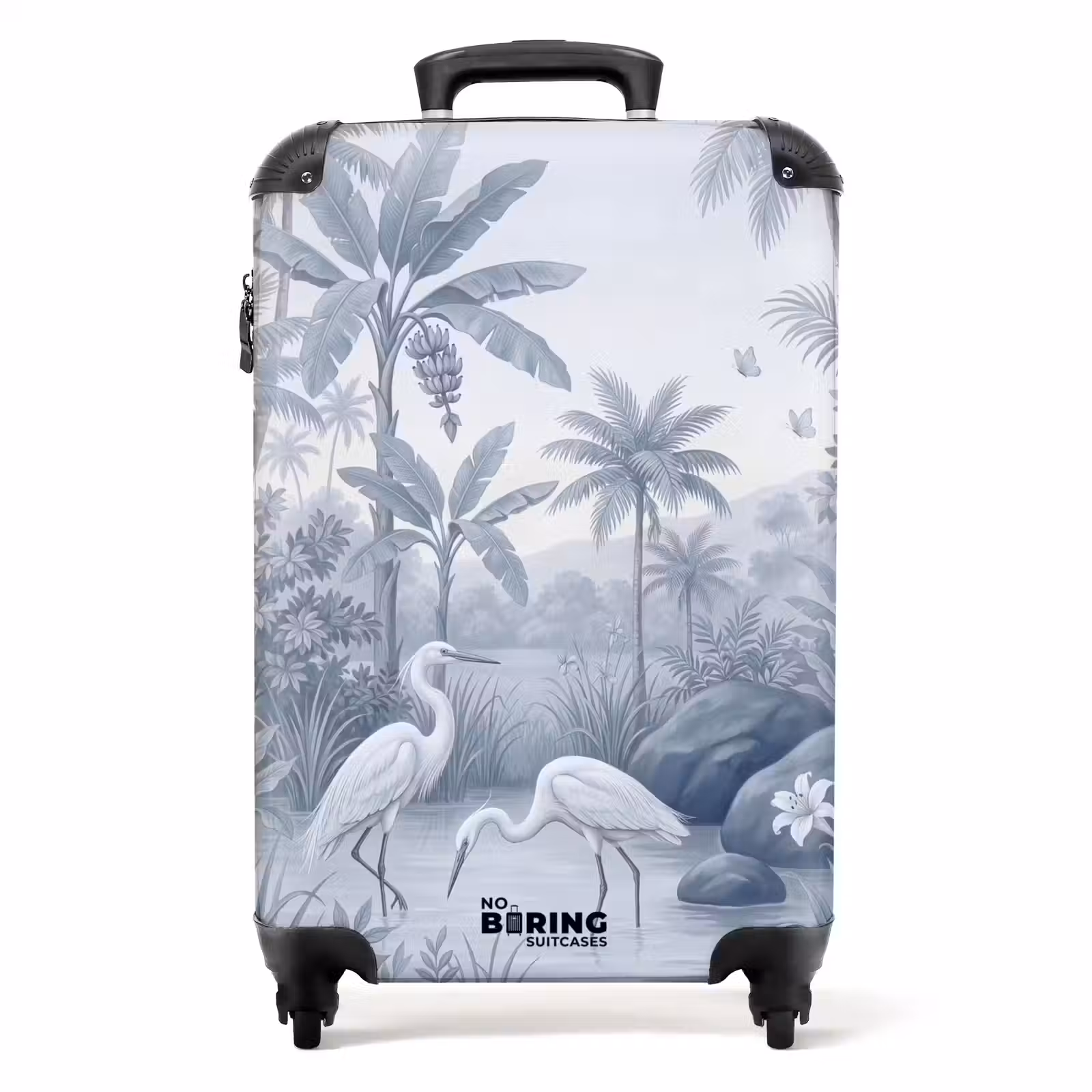 Koffer - Vogel – Wasser – Tropisch – Natur – Blau - Vogel - Water - Tropisch - Natuur - Blauw NBS - Handbagage koffer - Volwassenen Unisex middel