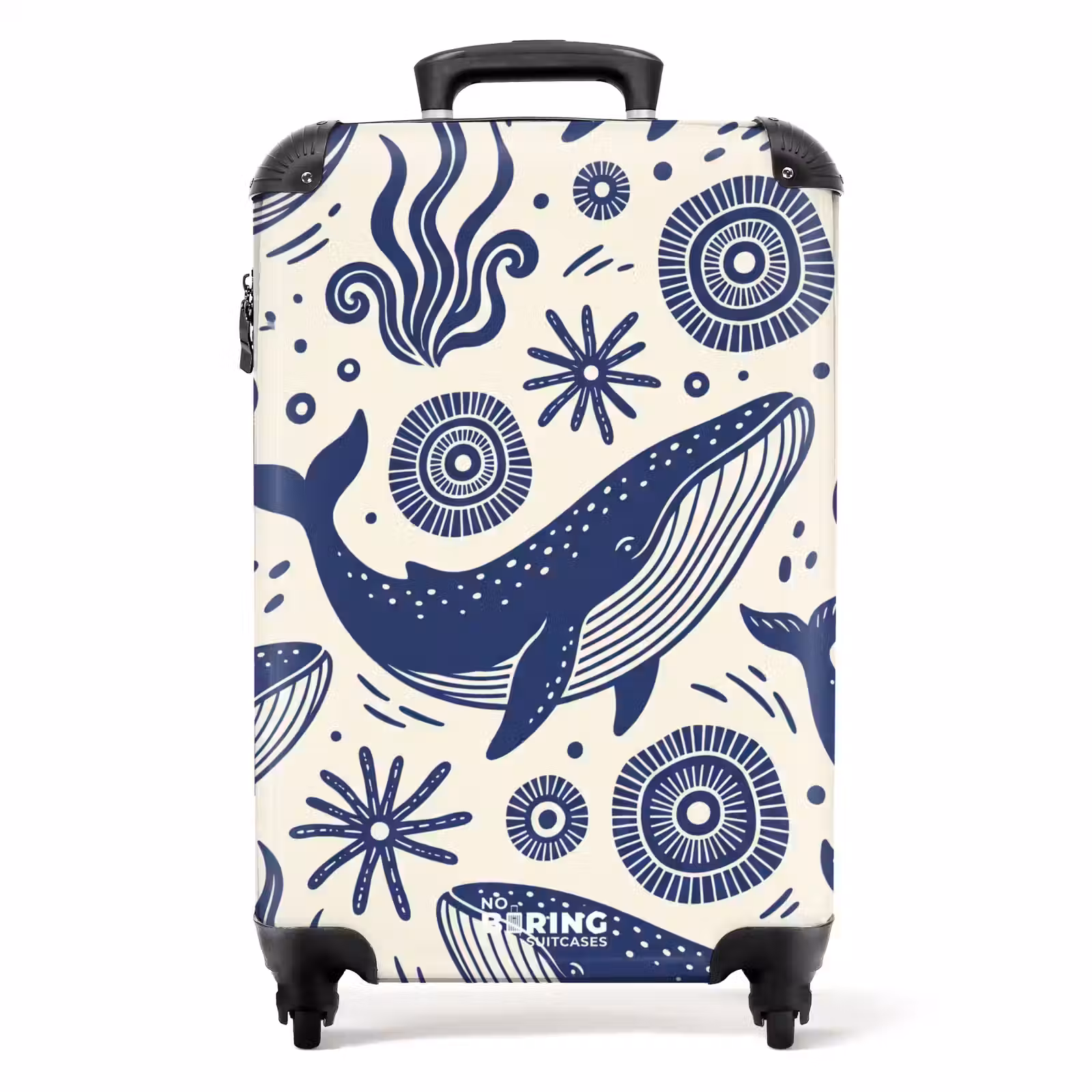Koffer - Wal – Unterwasser – Tiere – Abstrakt – Blau - Walvis - Onderwater - Dieren - Abstract - Blauw NBS - Handbagage koffer - Volwassenen Unisex middel