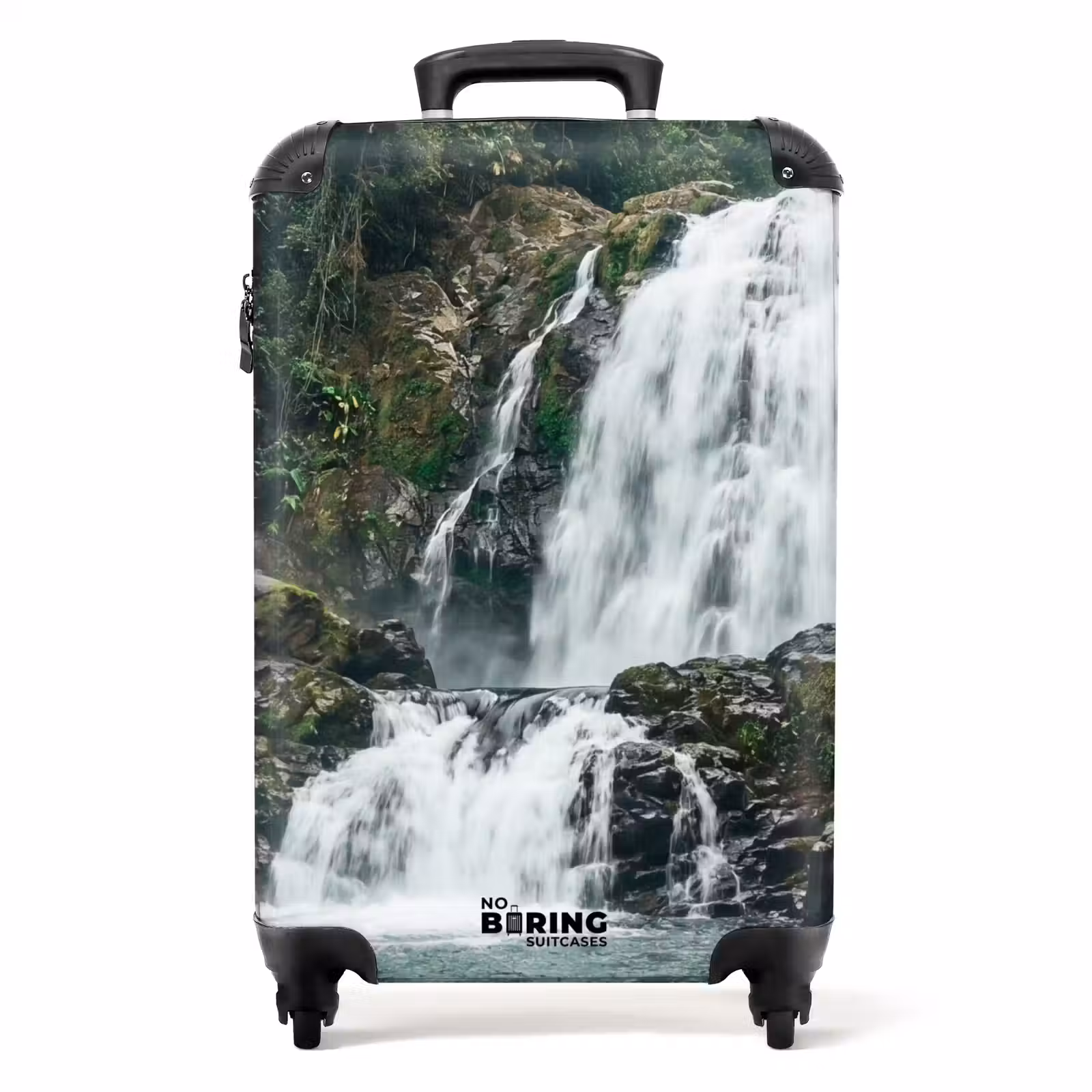 Koffer - Wasserfall – Wald – Natur – Grün - Waterval - Bos - Natuur - Groen NBS - Handbagage koffer - Volwassenen Unisex middel