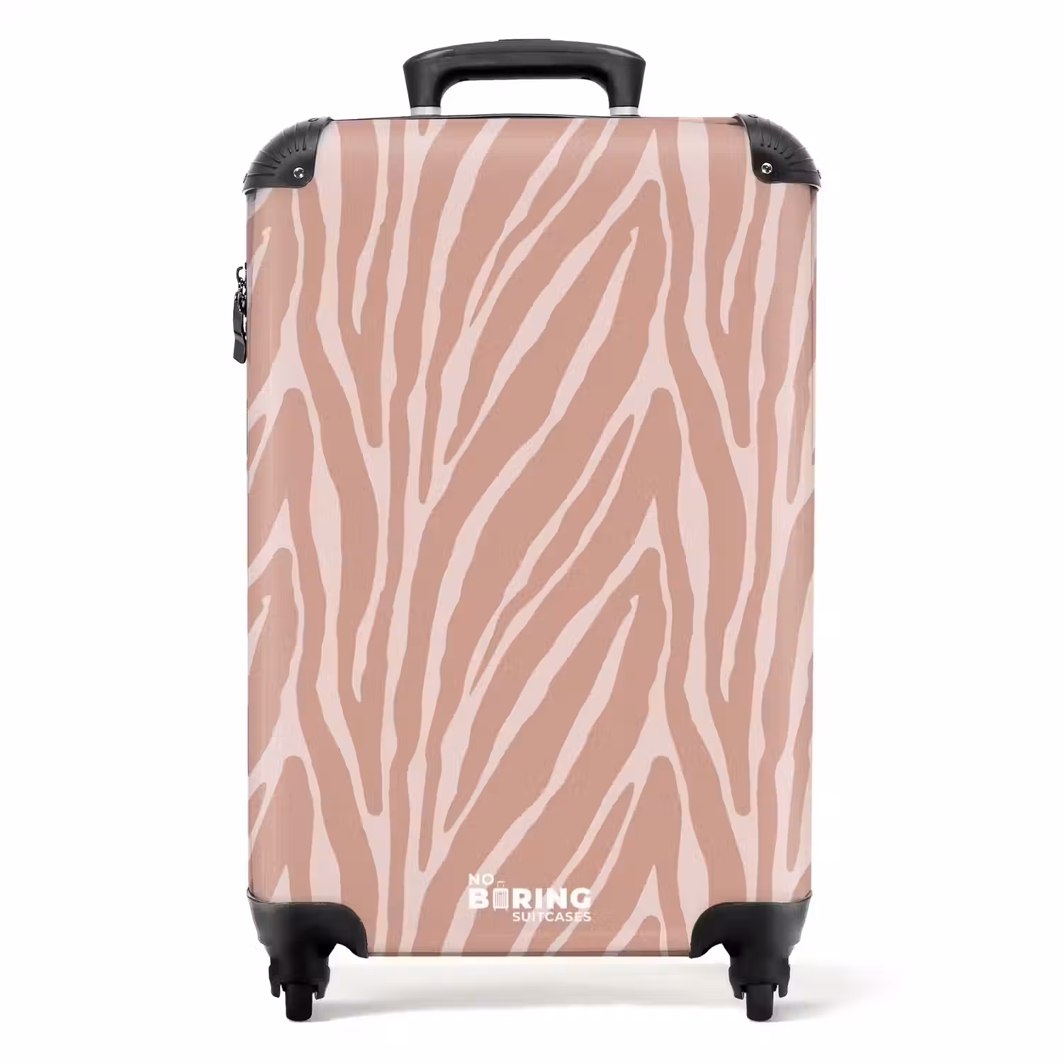 Zachtroze tijgerstrepenpatroon NBS - Handbagage koffer - Volwassenen Unisex middel -productfoto_recht