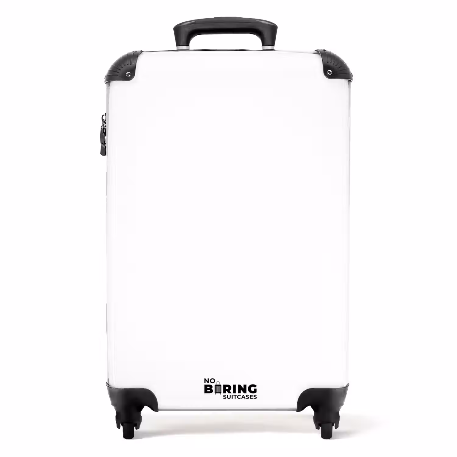 Witte print NBS - Handbagage koffer - Volwassenen Unisex middel -productfoto_recht