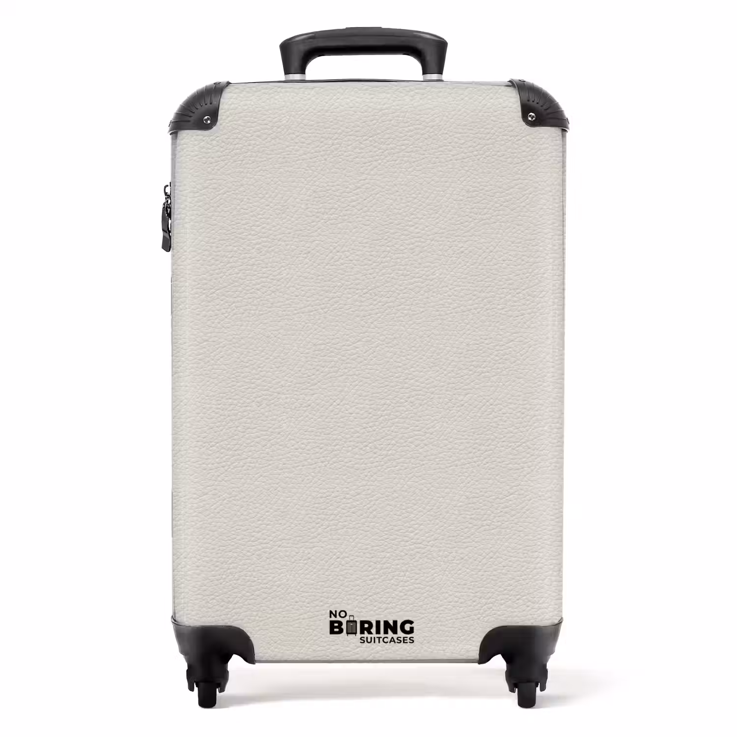 Wit leer patroon NBS - Handbagage koffer - Kinderen Unisex middel -productfoto_recht