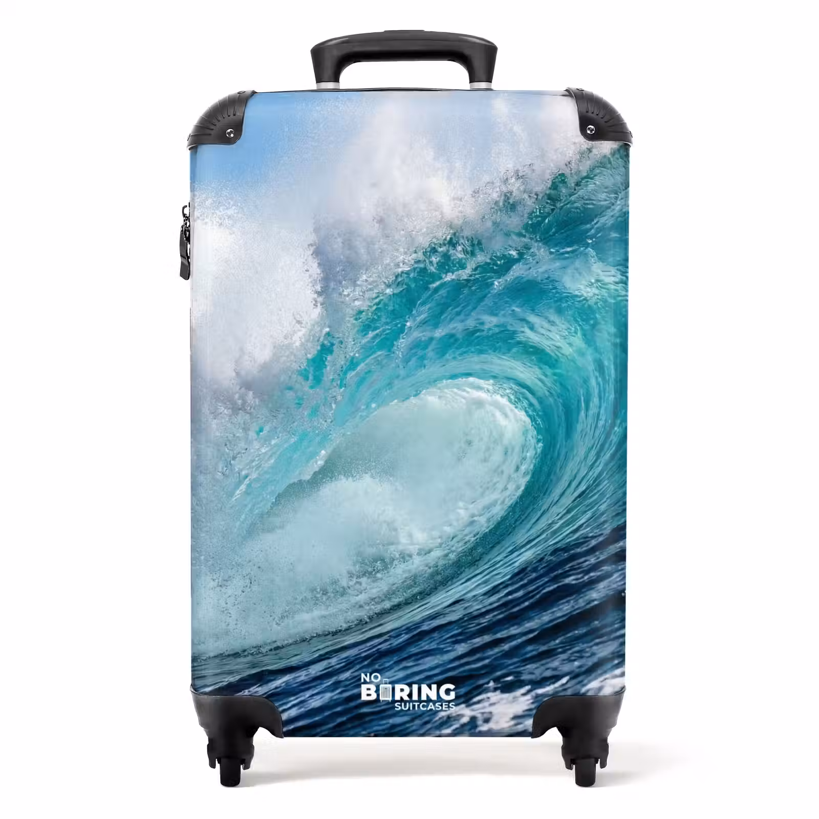 Koffer - Welle – Ozean – Wasser – Dynamisch – Blau - Golf - Oceaan - Water - Dynamisch - Blauw NBS - Handbagage koffer - Volwassenen Unisex middel
