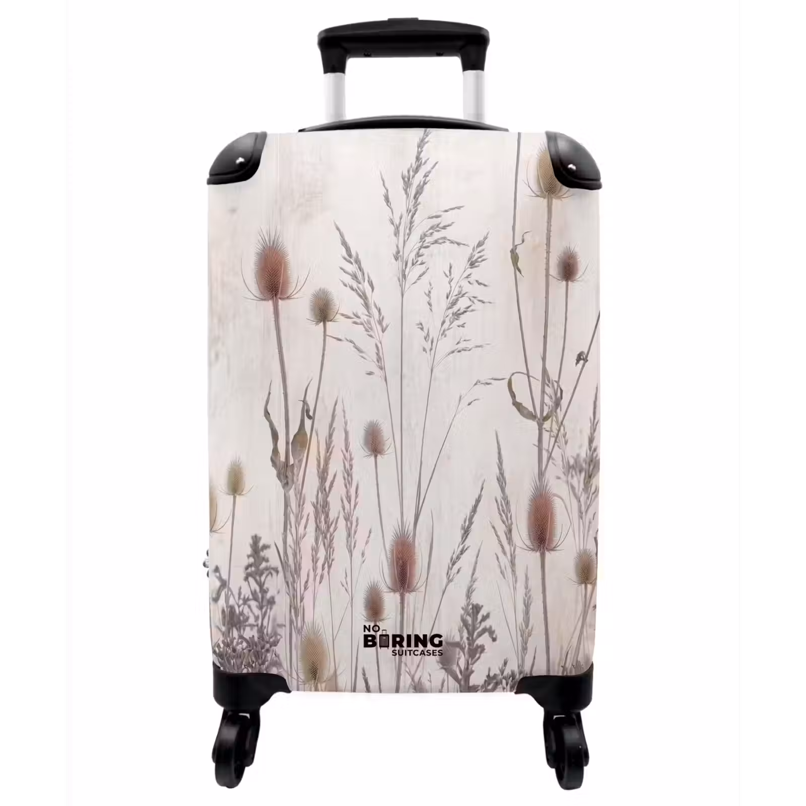 Koffer - Wiesenblumen – Design – Sepia - Weidebloemen - Design - Sepia NBS - Handbagage koffer - Vrouwen middel